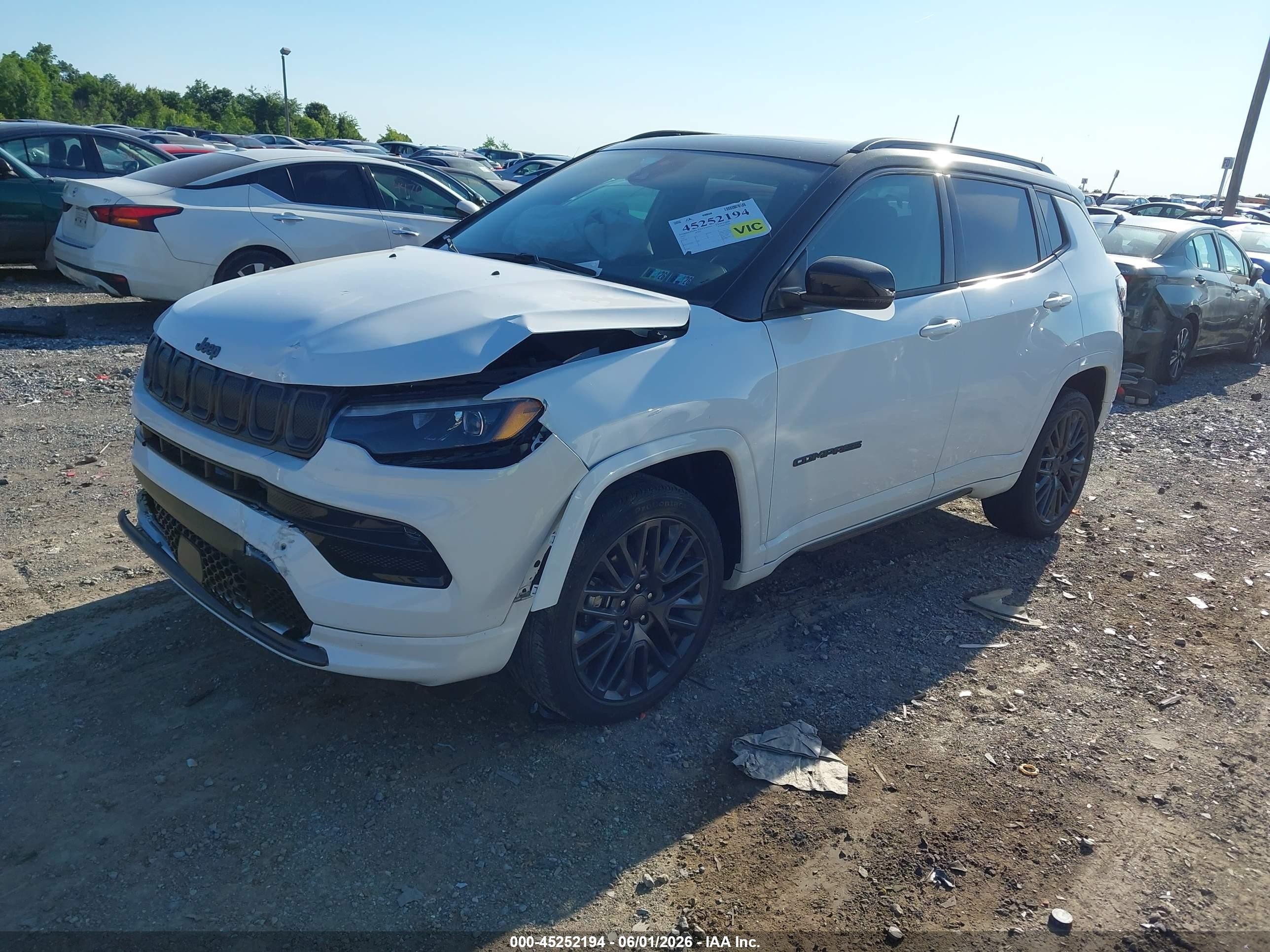 2022 Jeep Compass Limited White vin: 3C4NJDCB4NT181900