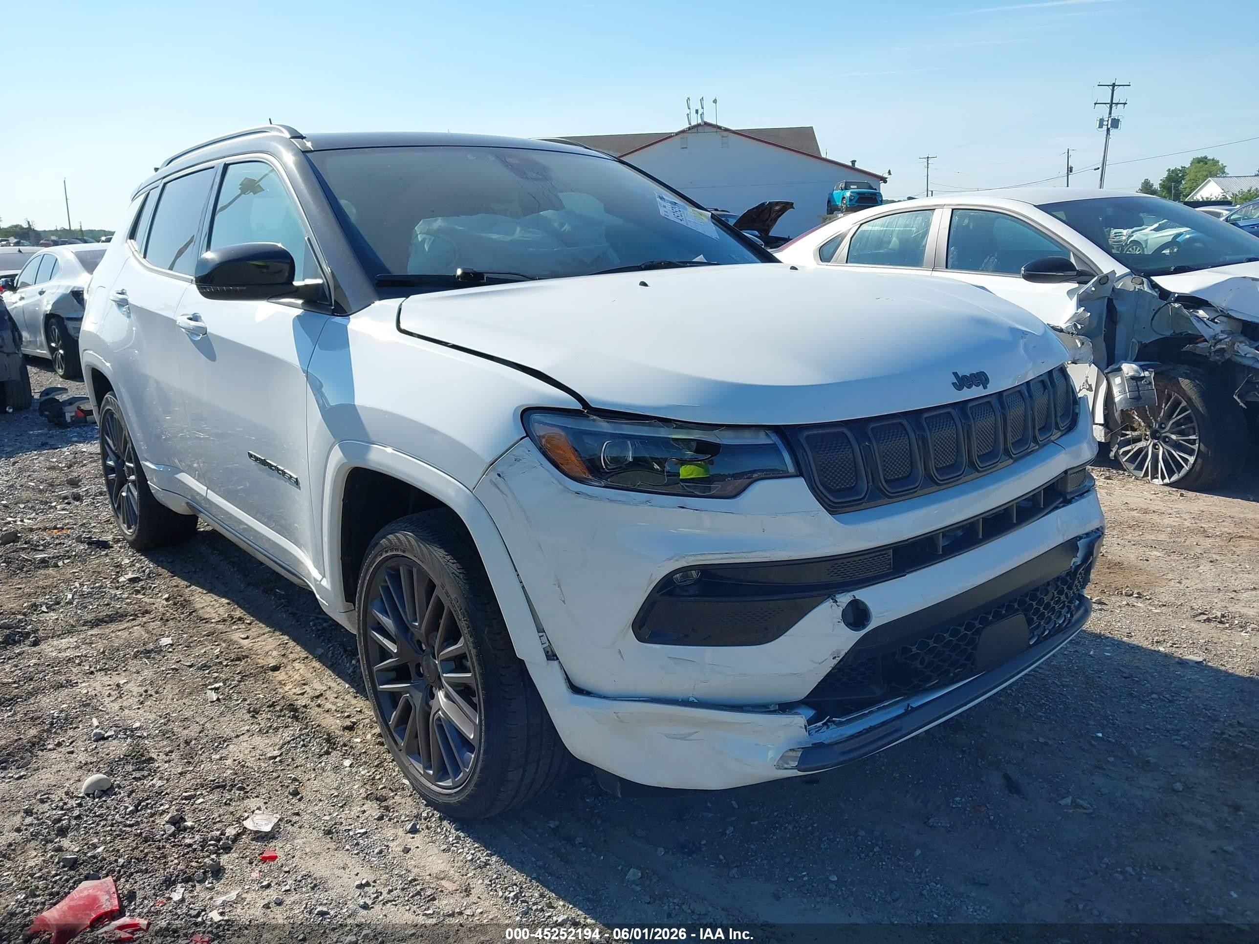 2022 Jeep Compass Limited White vin: 3C4NJDCB4NT181900