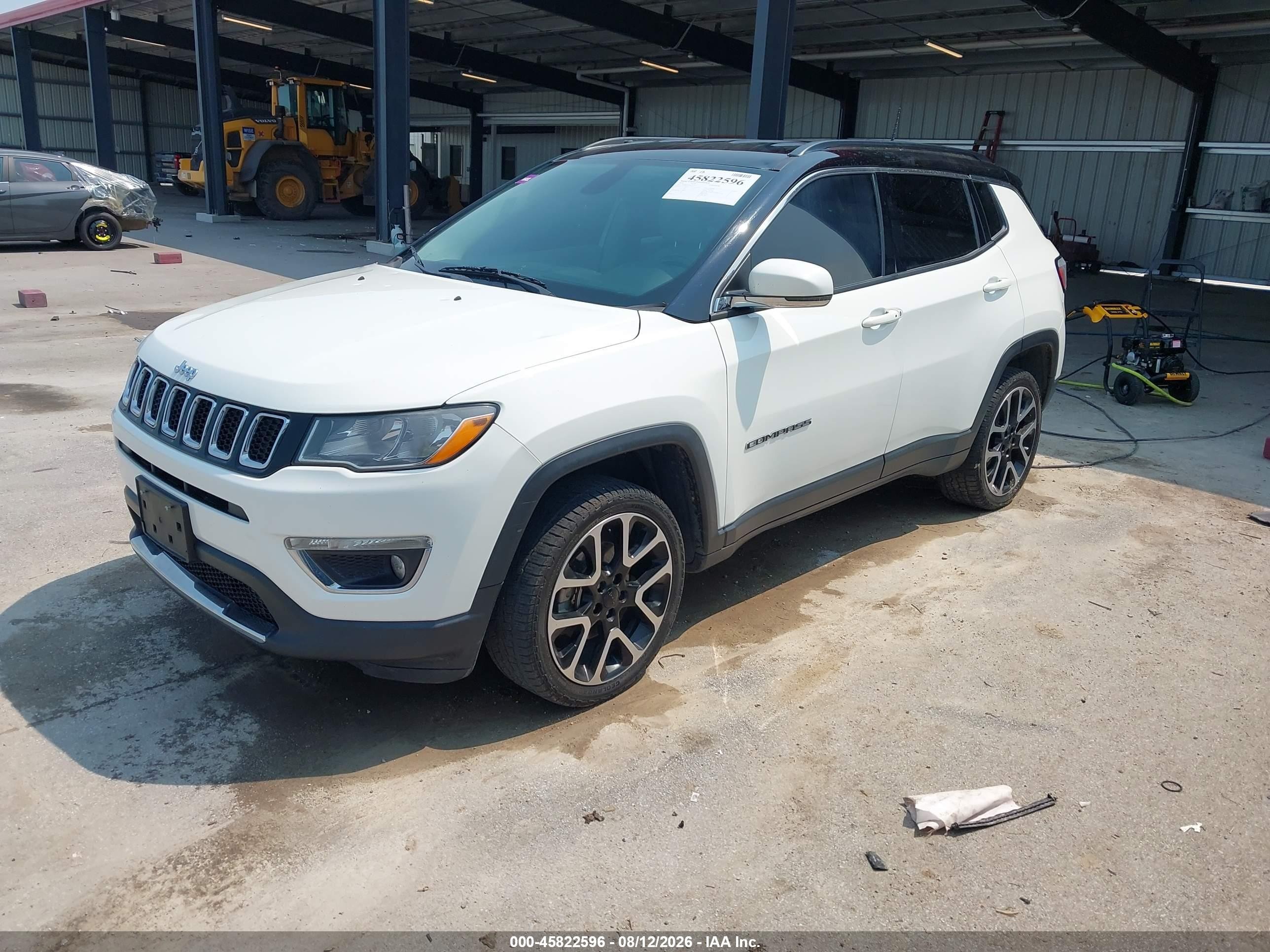 2018 Jeep Compass Limited 4x4 White vin: 3C4NJDCB5JT223775