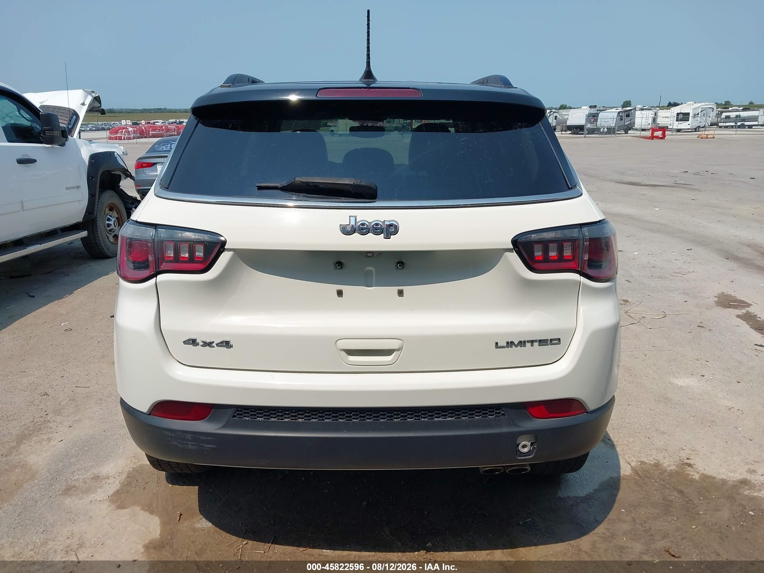 2018 Jeep Compass Limited 4x4 White vin: 3C4NJDCB5JT223775