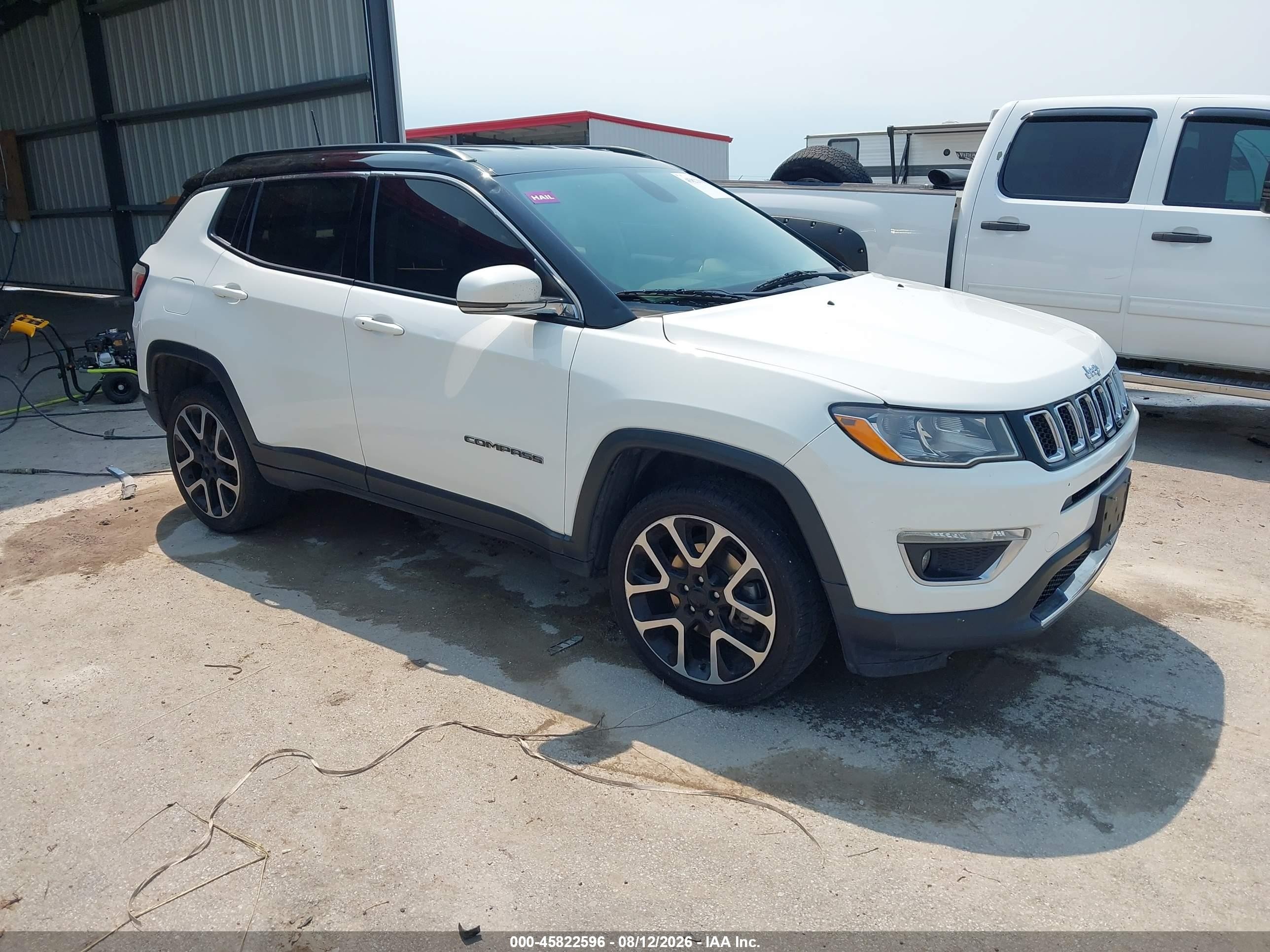 2018 Jeep Compass Limited 4x4 White vin: 3C4NJDCB5JT223775