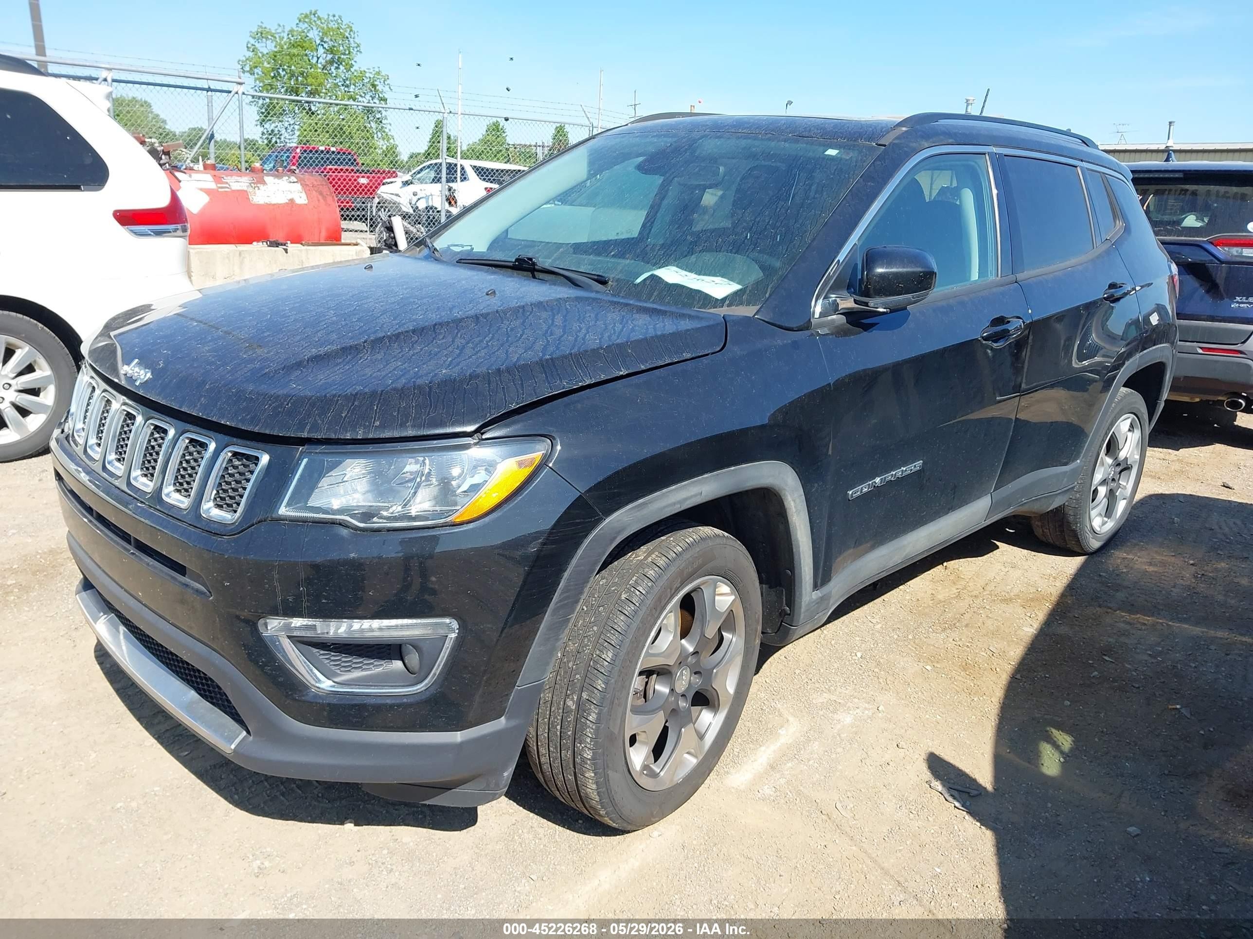 2019 Jeep Compass Limited 4x4 Black vin: 3C4NJDCB5KT638418