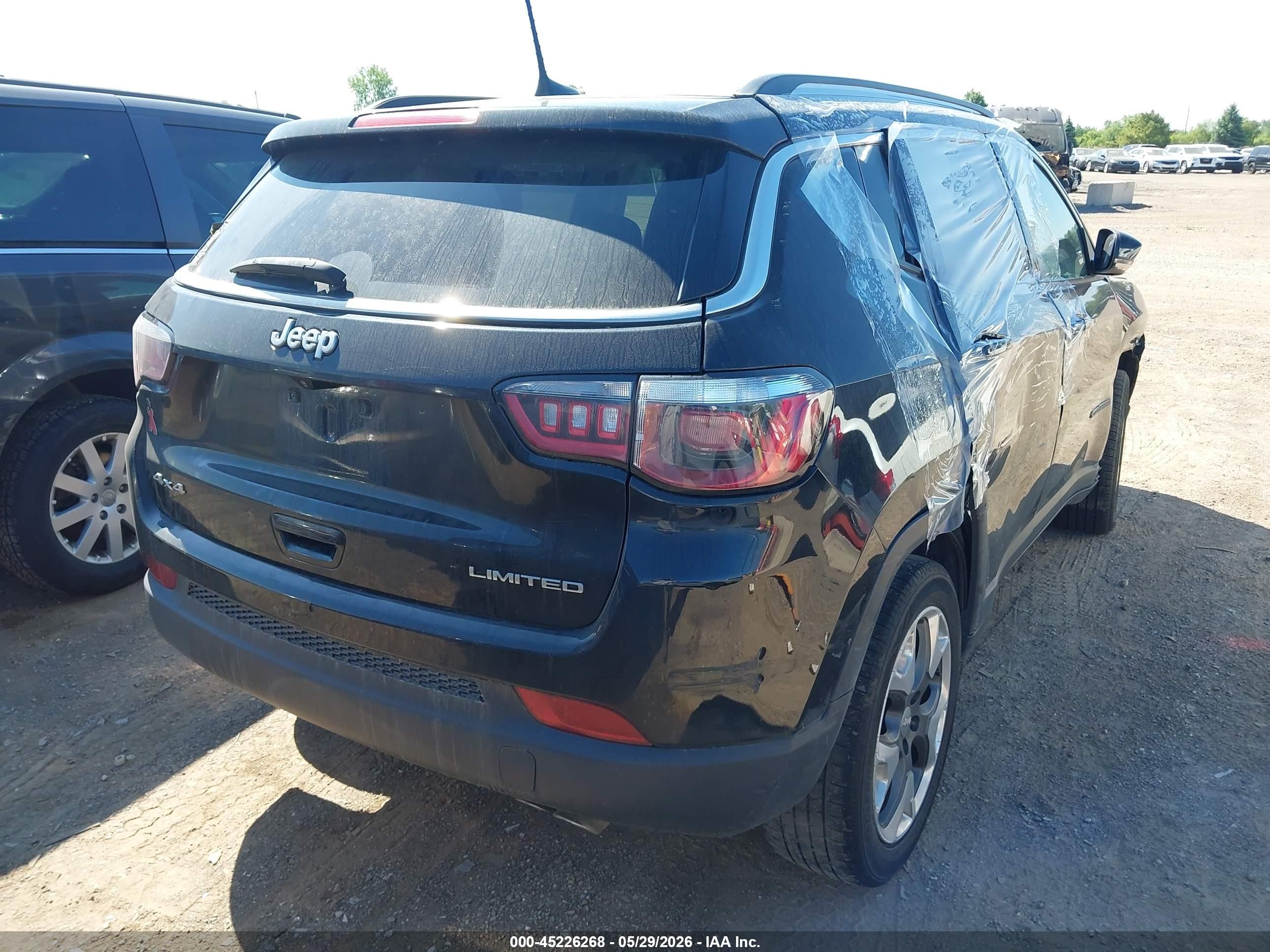 2019 Jeep Compass Limited 4x4 Black vin: 3C4NJDCB5KT638418