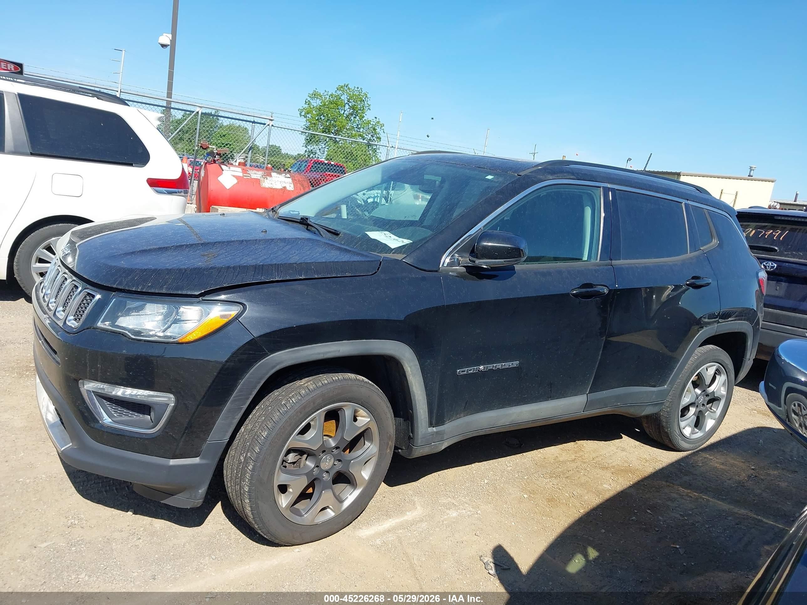 2019 Jeep Compass Limited 4x4 Black vin: 3C4NJDCB5KT638418