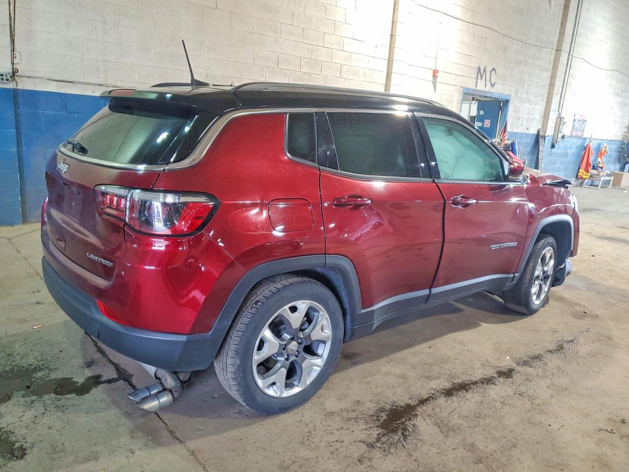 2020 Jeep Compass Limited Burgundy vin: 3C4NJDCB5LT238991