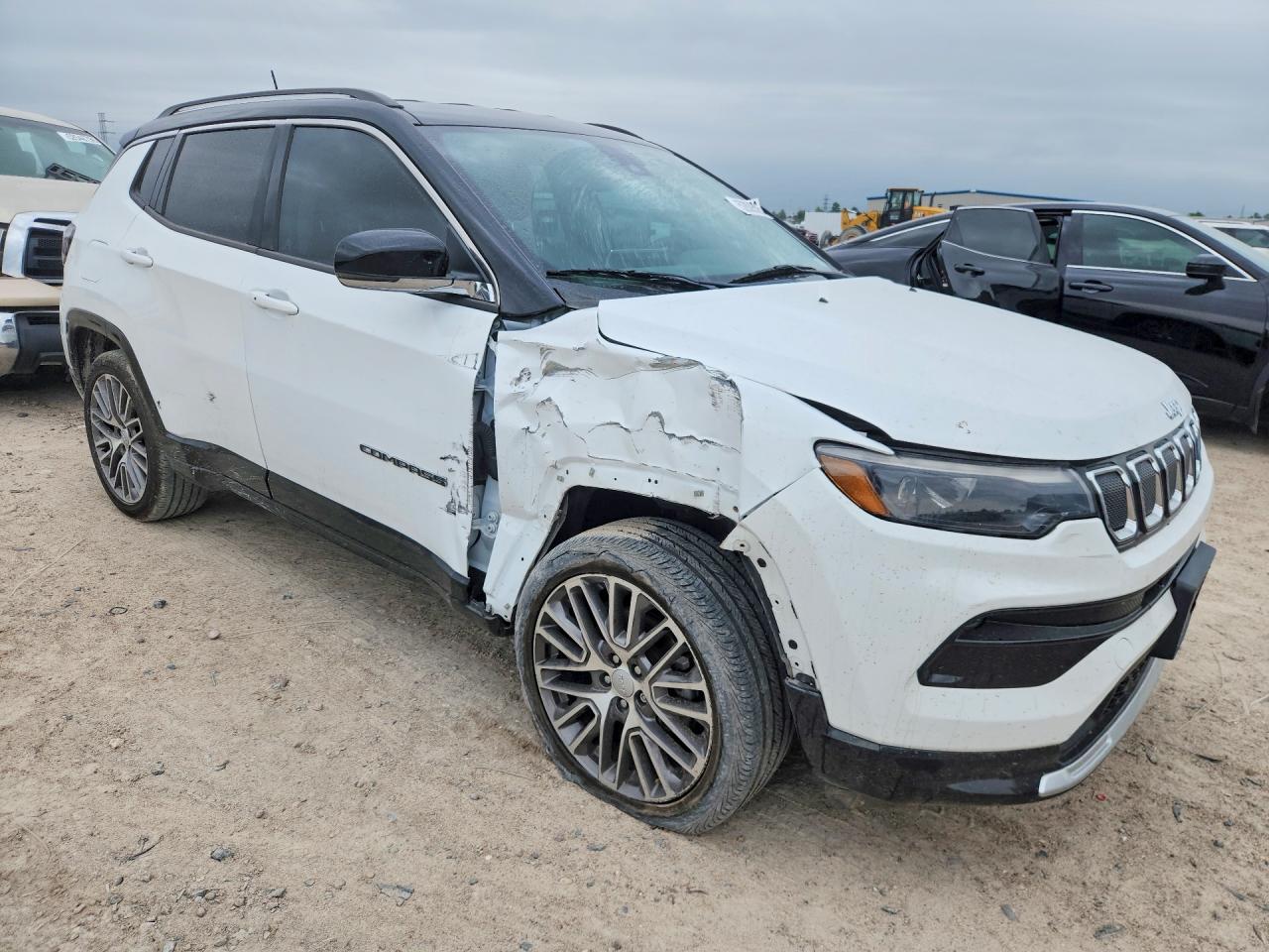 2022 Jeep Compass Белый vin: 3C4NJDCB6NT143276