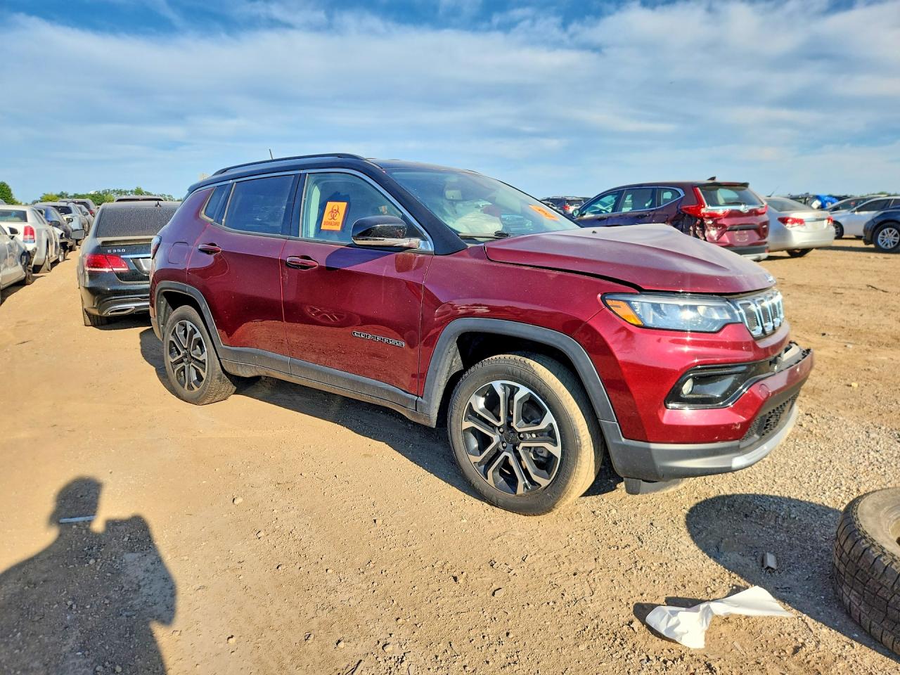 2022 Jeep Compass Limited Red vin: 3C4NJDCB6NT154309