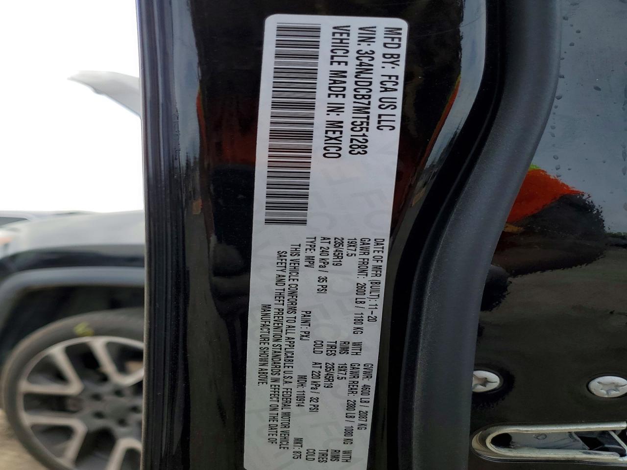 2021 Jeep Compass Limited Black vin: 3C4NJDCB7MT551283