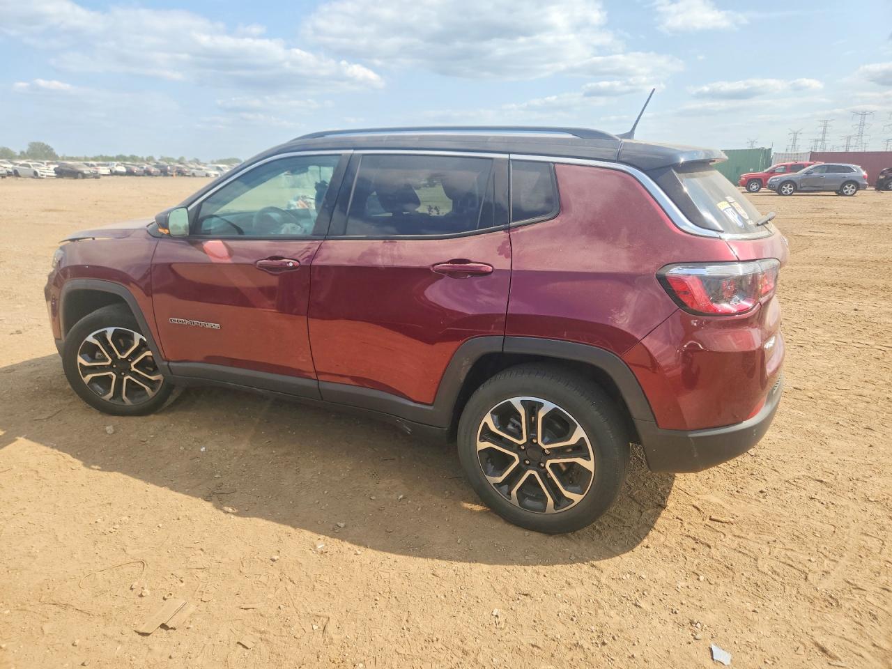 2022 Jeep Compass Limited Темно-бордовый vin: 3C4NJDCB7NT150074
