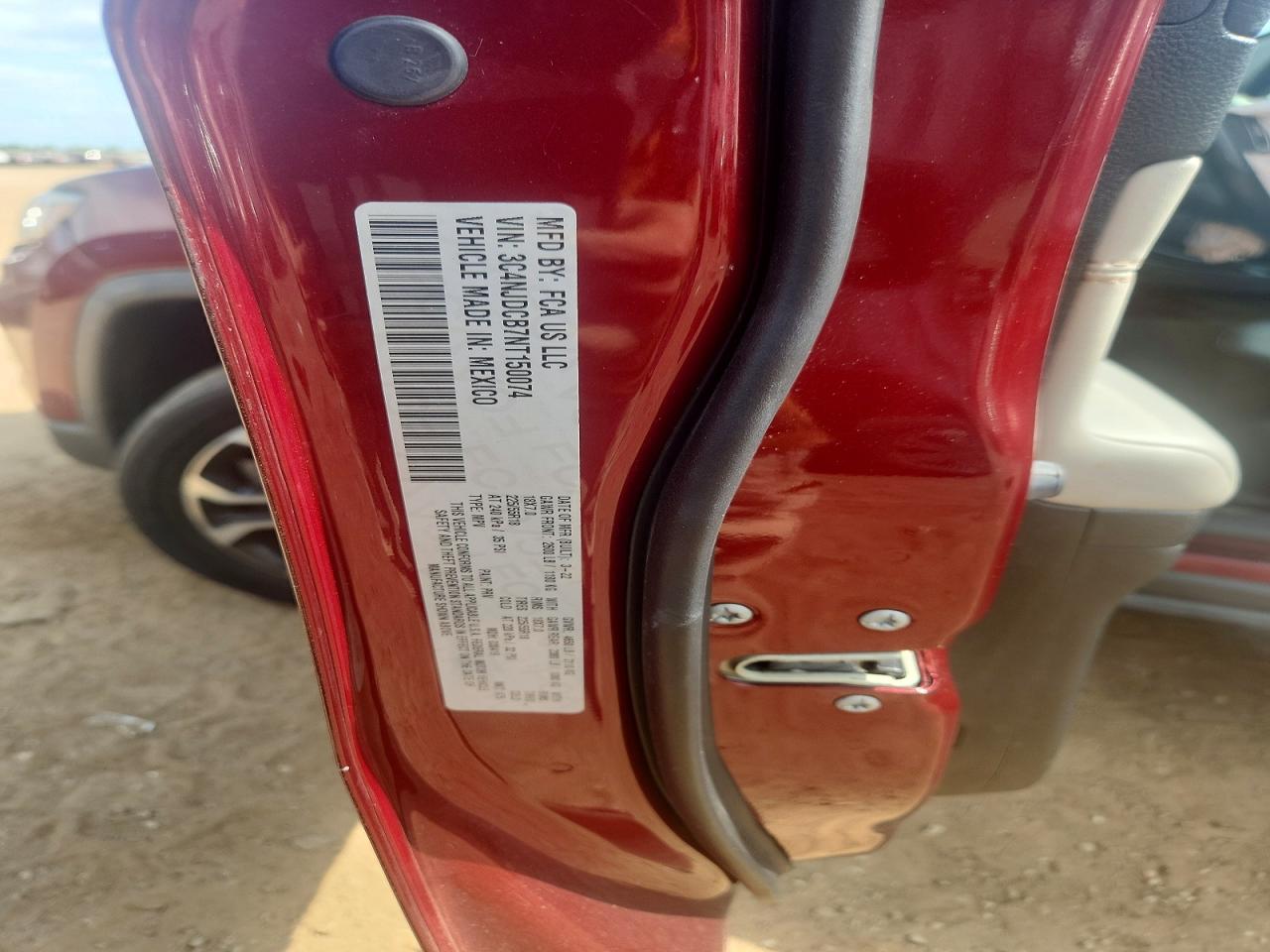 2022 Jeep Compass Limited Темно-бордовый vin: 3C4NJDCB7NT150074