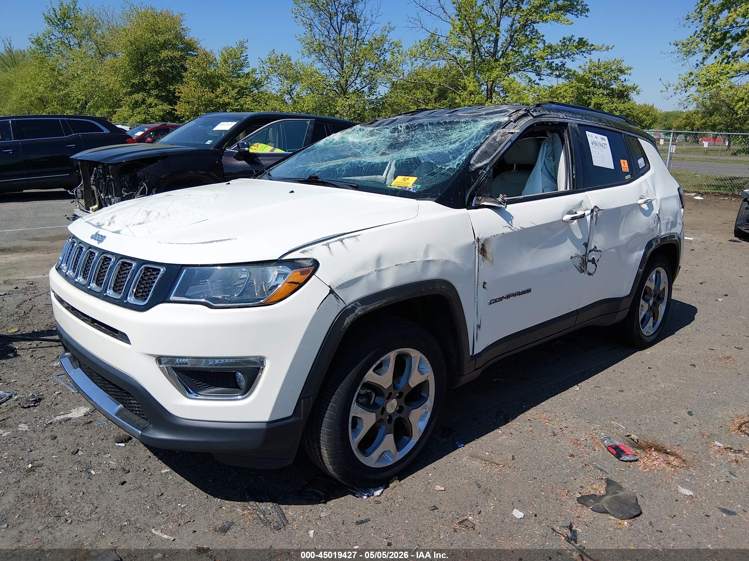 2021 Jeep Compass Limited 4x4 White vin: 3C4NJDCB8MT506918