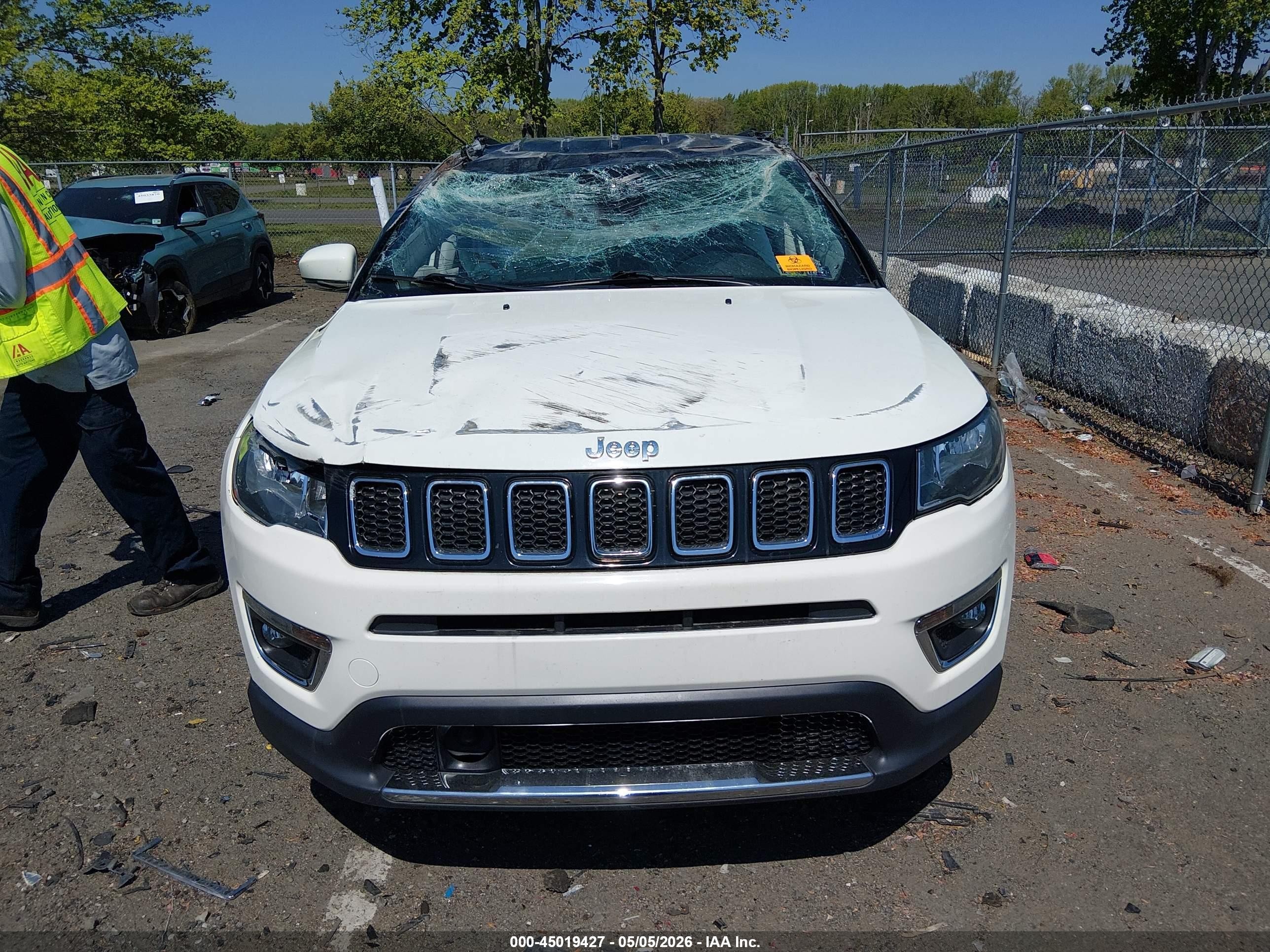 2021 Jeep Compass Limited 4x4 White vin: 3C4NJDCB8MT506918