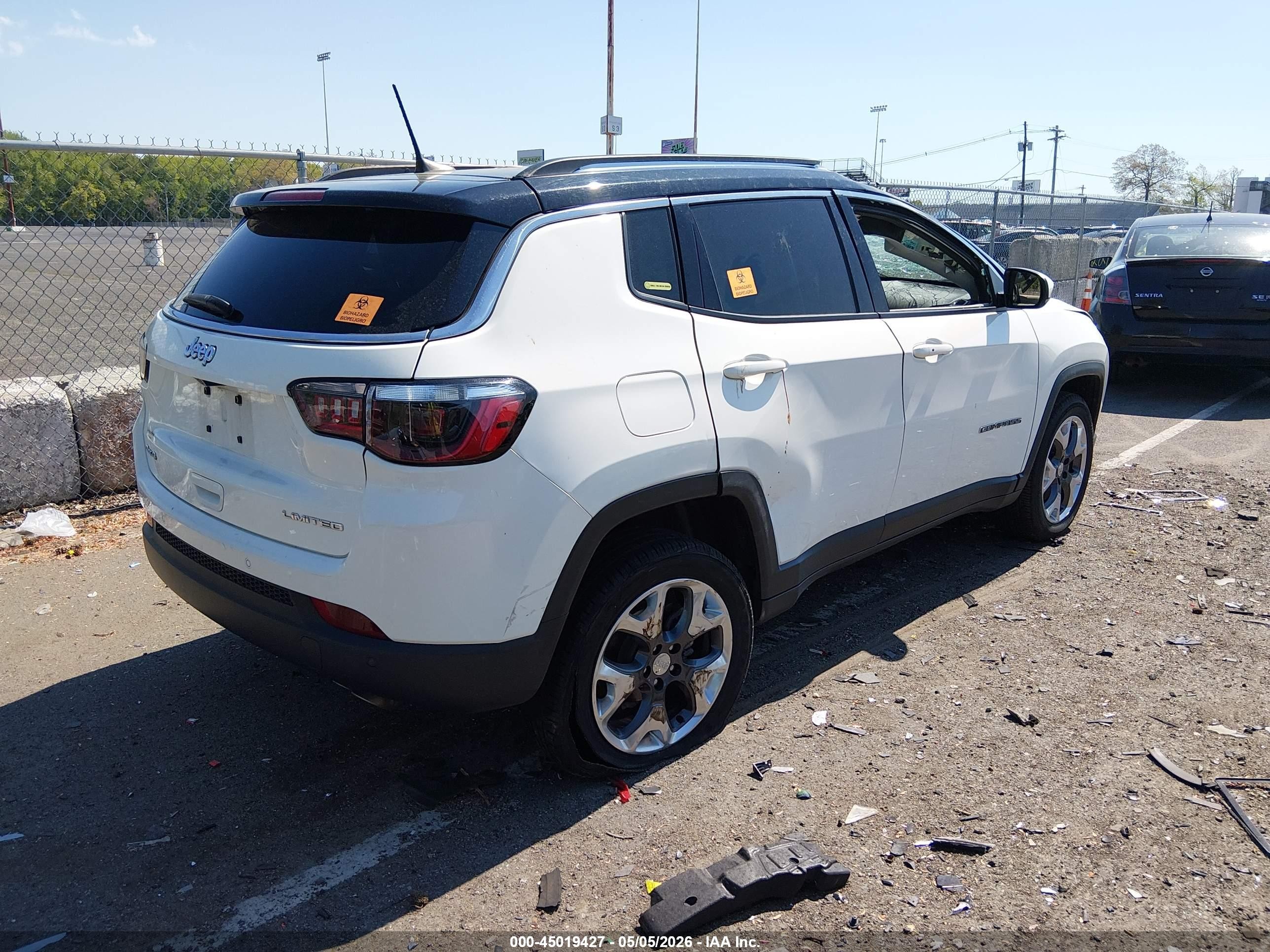 2021 Jeep Compass Limited 4x4 White vin: 3C4NJDCB8MT506918