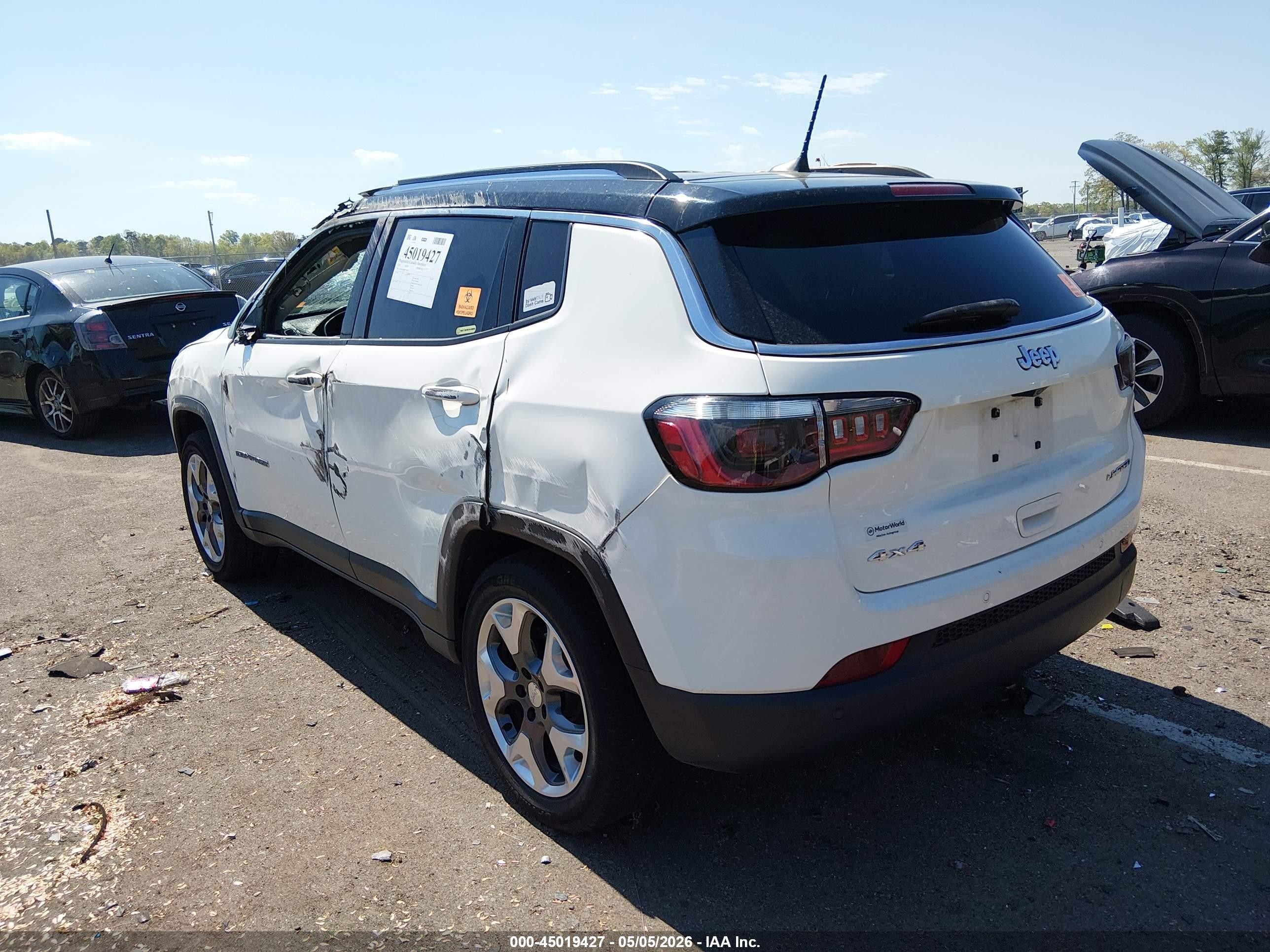 2021 Jeep Compass Limited 4x4 White vin: 3C4NJDCB8MT506918