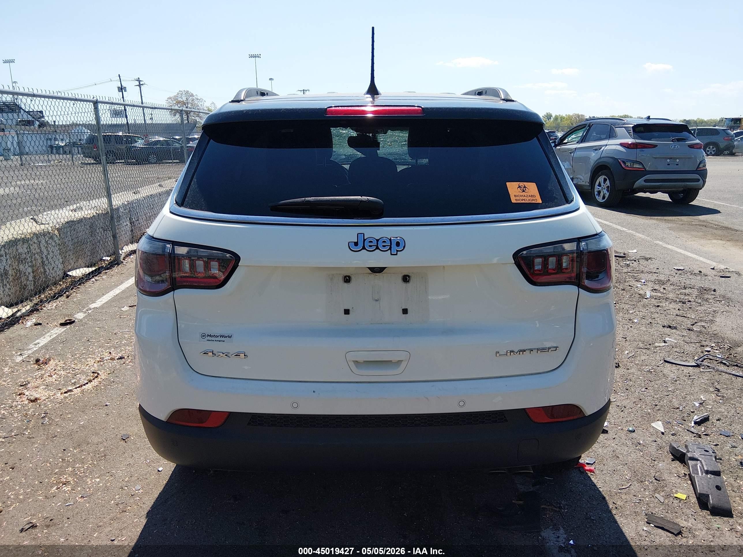 2021 Jeep Compass Limited 4x4 White vin: 3C4NJDCB8MT506918
