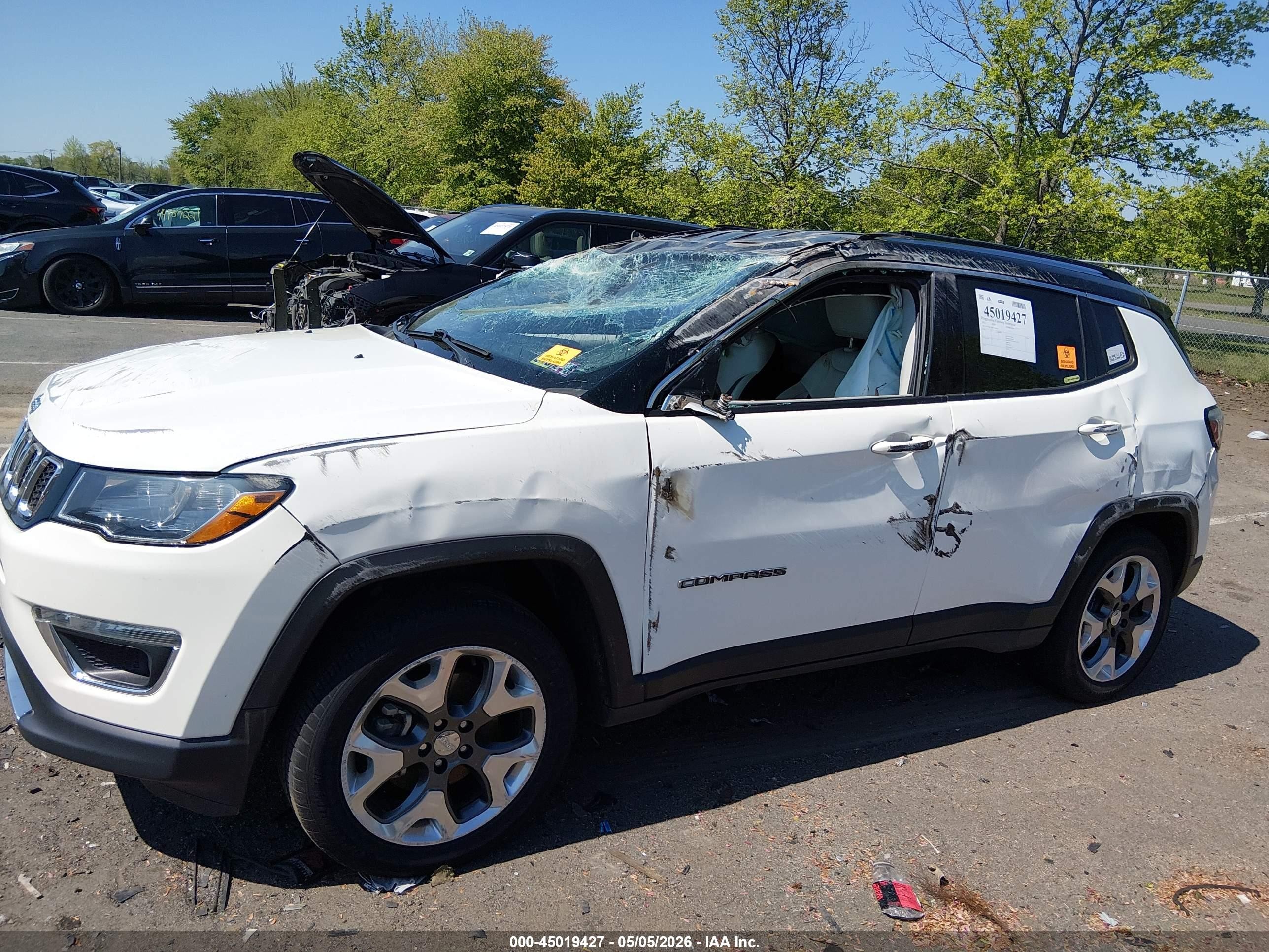 2021 Jeep Compass Limited 4x4 White vin: 3C4NJDCB8MT506918