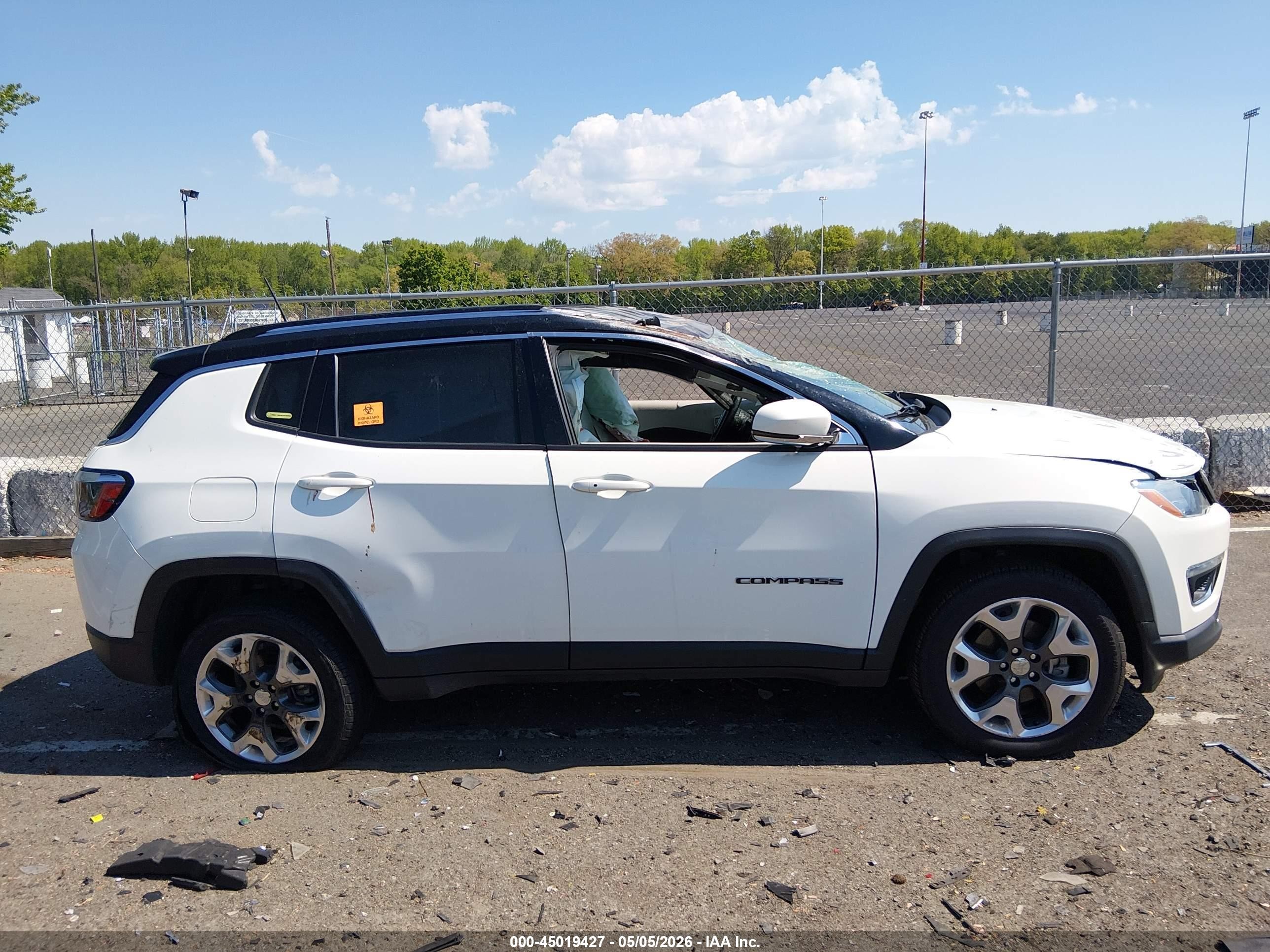 2021 Jeep Compass Limited 4x4 White vin: 3C4NJDCB8MT506918