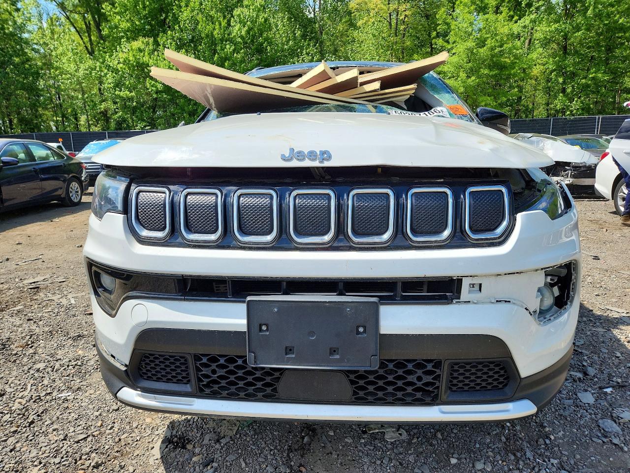 2022 Jeep Compass Limited White vin: 3C4NJDCB8NT223727