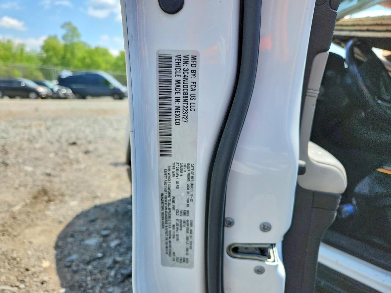 2022 Jeep Compass Limited White vin: 3C4NJDCB8NT223727