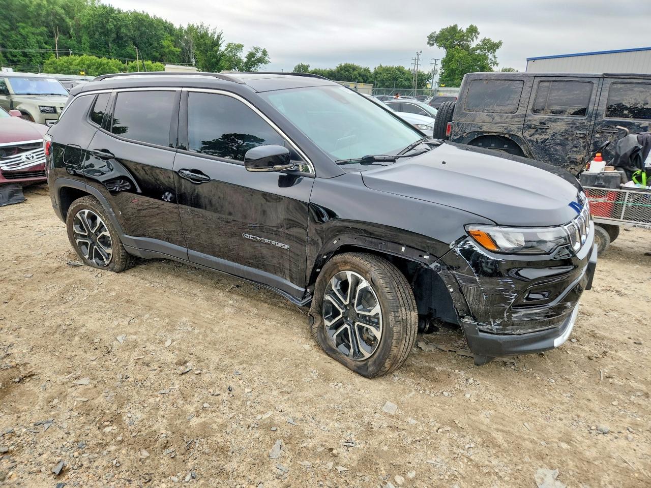 2022 Jeep Compass Limited Черный vin: 3C4NJDCB9NT173341