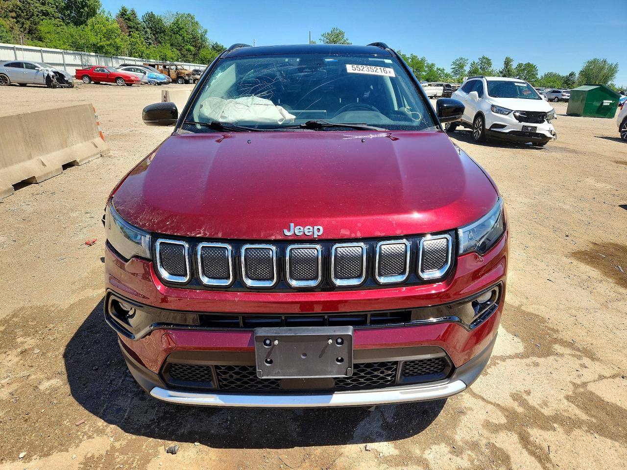 2022 Jeep Compass Limited Красный vin: 3C4NJDCB9NT199972