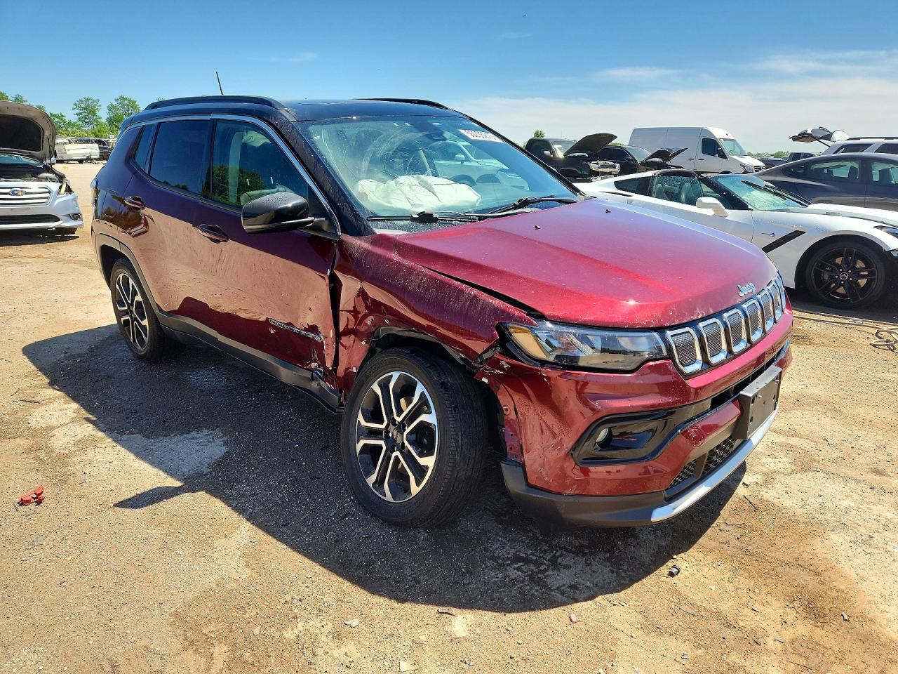 2022 Jeep Compass Limited Красный vin: 3C4NJDCB9NT199972