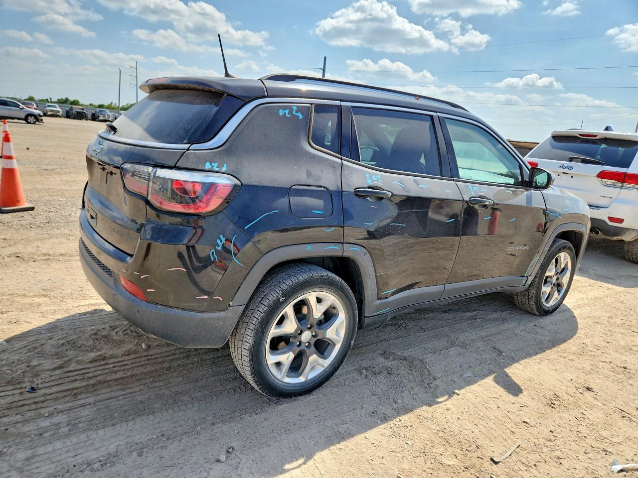 2018 Jeep Compass Limited Black vin: 3C4NJDCBXJT332510