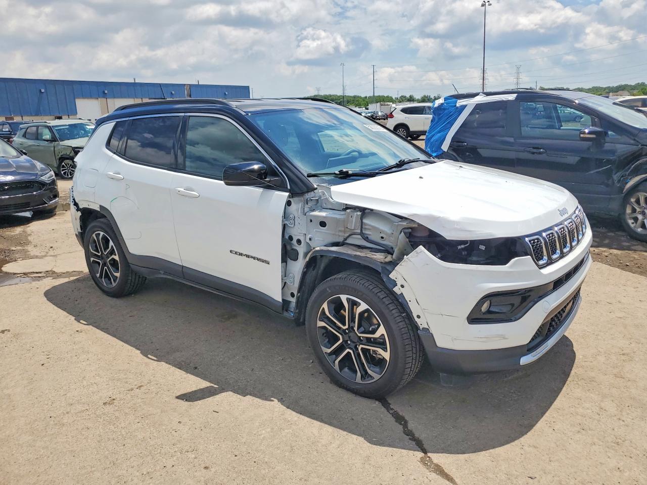 2024 Jeep Compass Limited White vin: 3C4NJDCN1RT591862