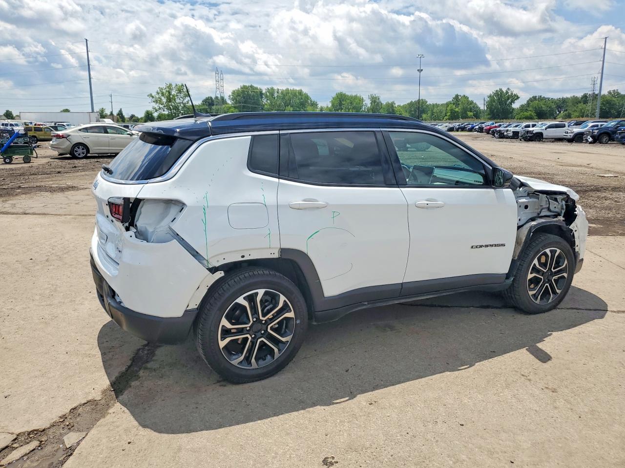 2024 Jeep Compass Limited White vin: 3C4NJDCN1RT591862