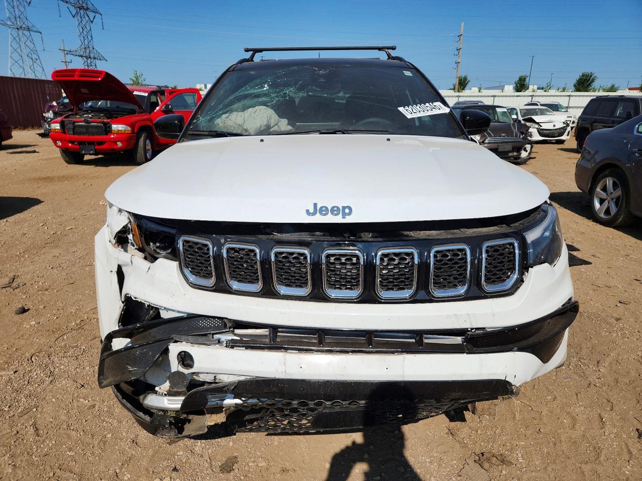 2023 Jeep Compass Limited White vin: 3C4NJDCN2PT503768
