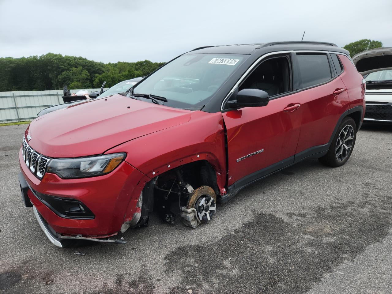 2025 Jeep Compass Limited Red vin: 3C4NJDCN4ST522329 Damage: Front Bumper Cover Lower, Broken, Replacement Required