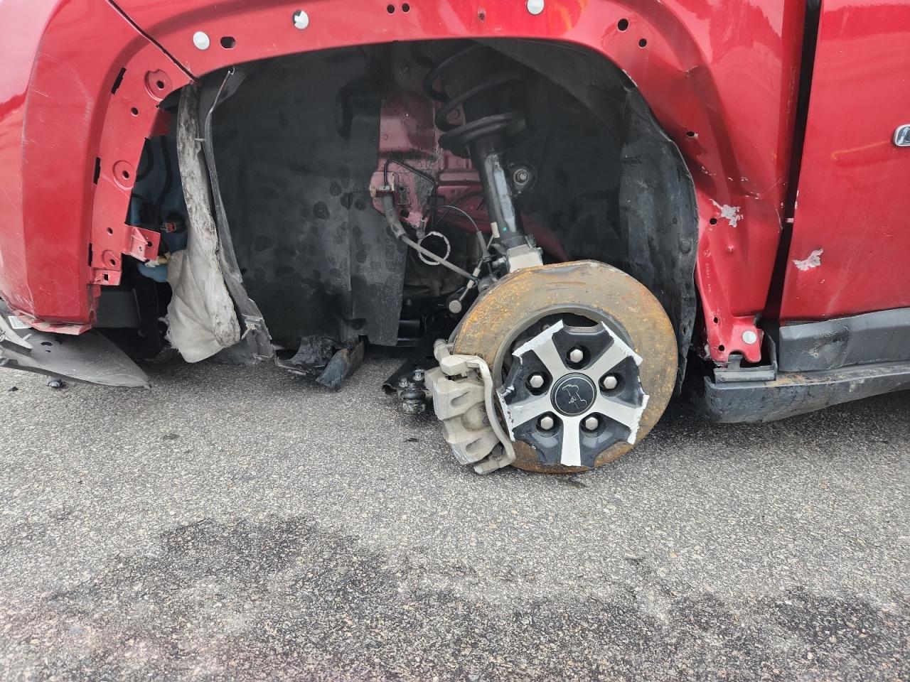 2025 Jeep Compass Limited Red vin: 3C4NJDCN4ST522329 Damage: Left Front Wheel, Broken, Replacement Required