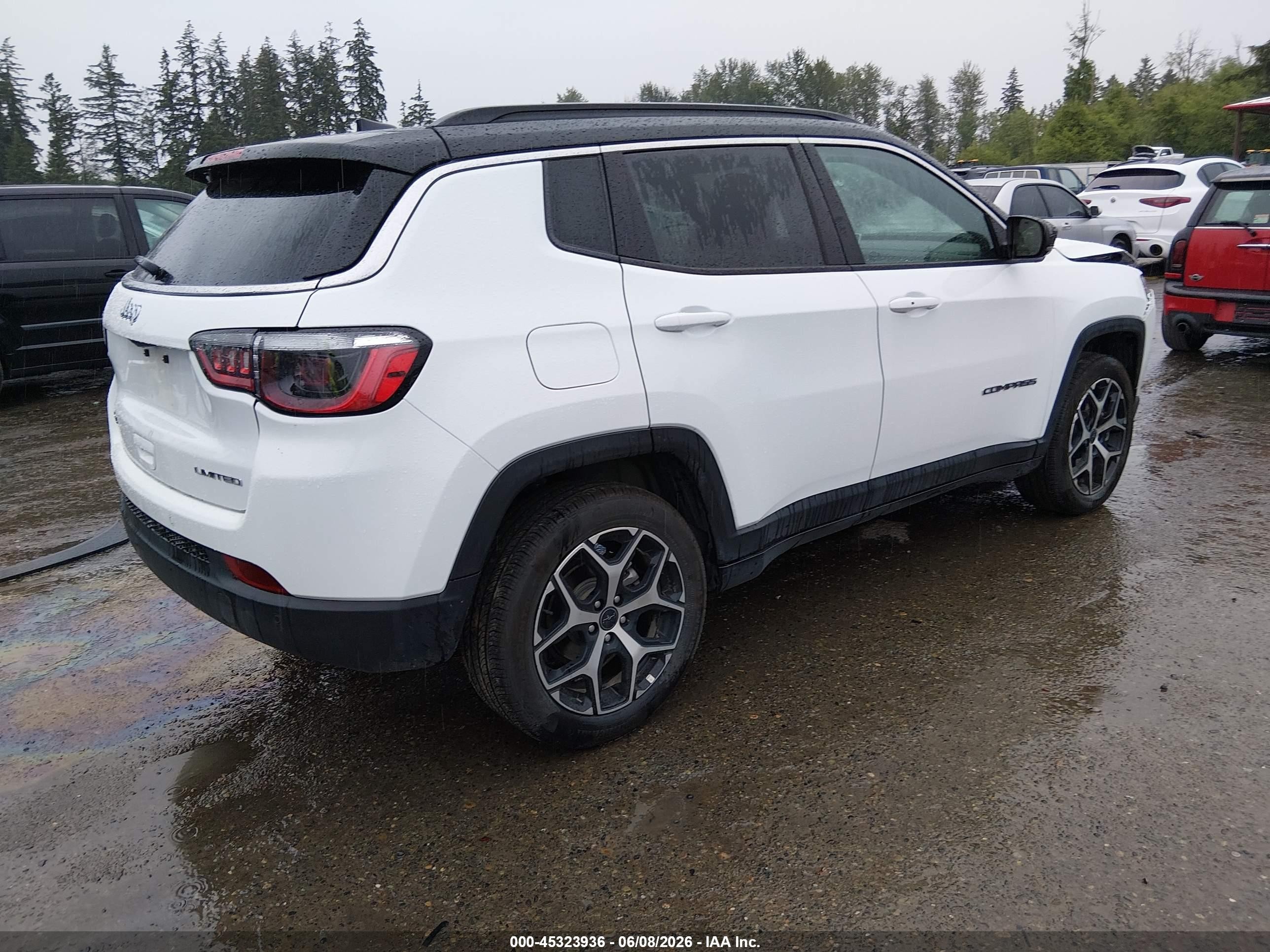 2025 Jeep Compass Limited 4x4 White vin: 3C4NJDCN8ST597938