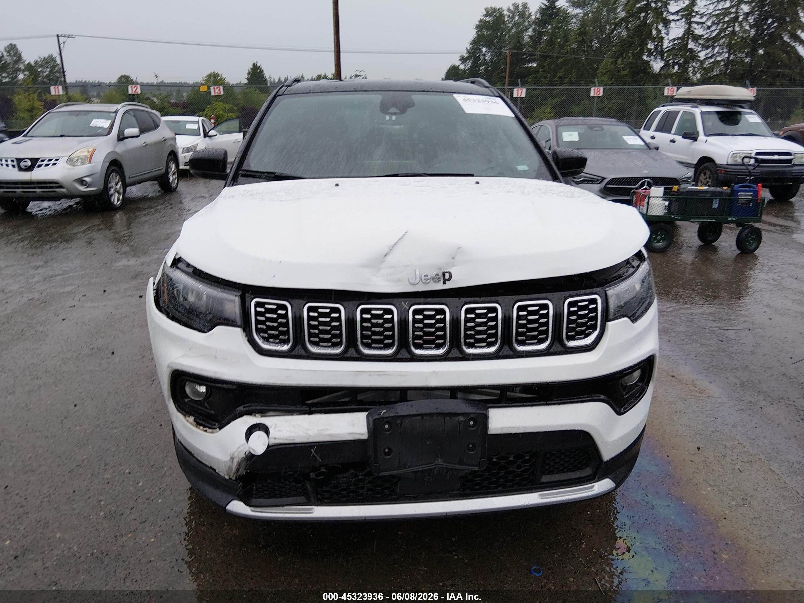 2025 Jeep Compass Limited 4x4 White vin: 3C4NJDCN8ST597938
