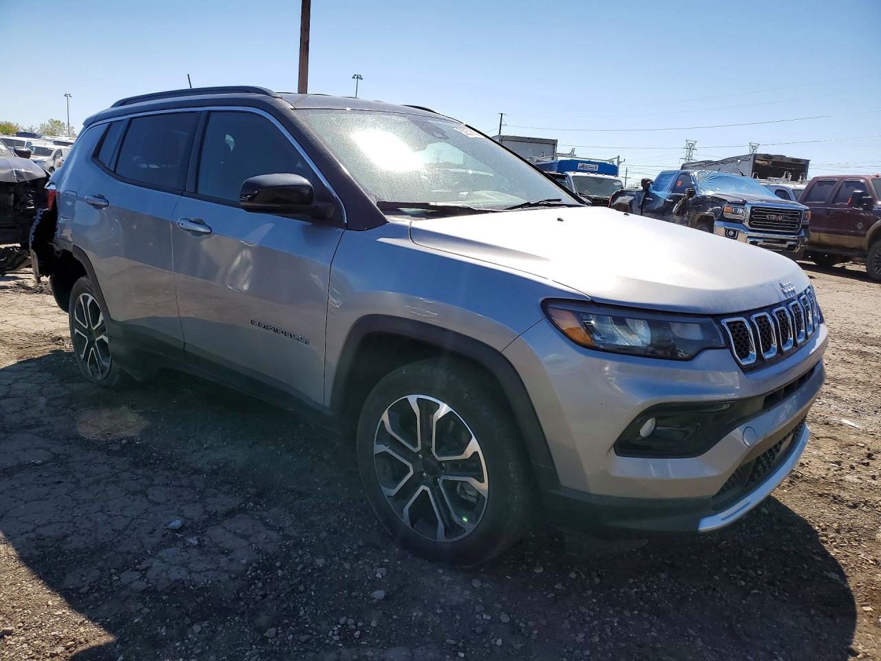 2023 Jeep Compass Limited Silver vin: 3C4NJDCNXPT509043