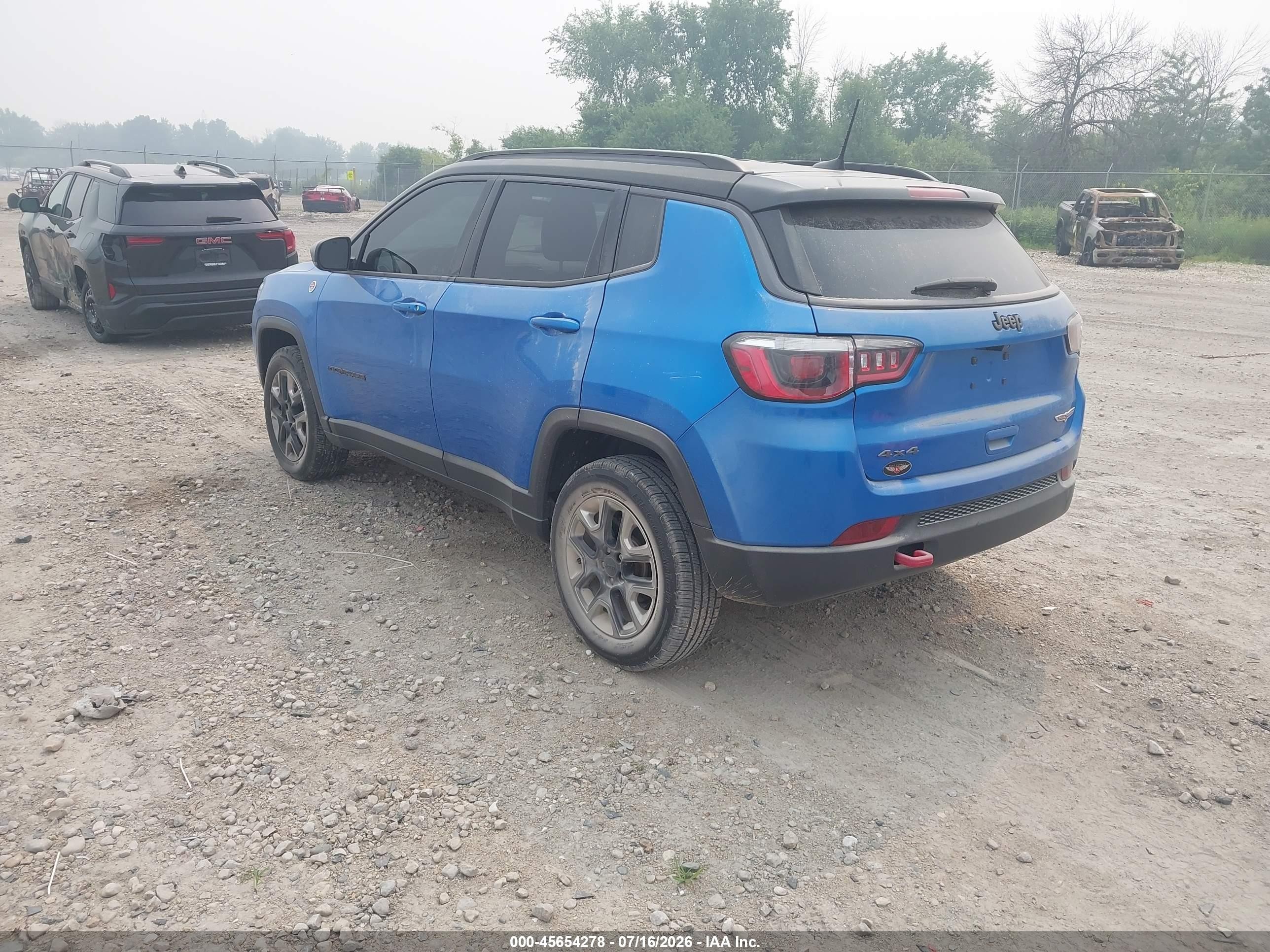 2018 Jeep Compass Trailhawk Синий vin: 3C4NJDDB1JT417170