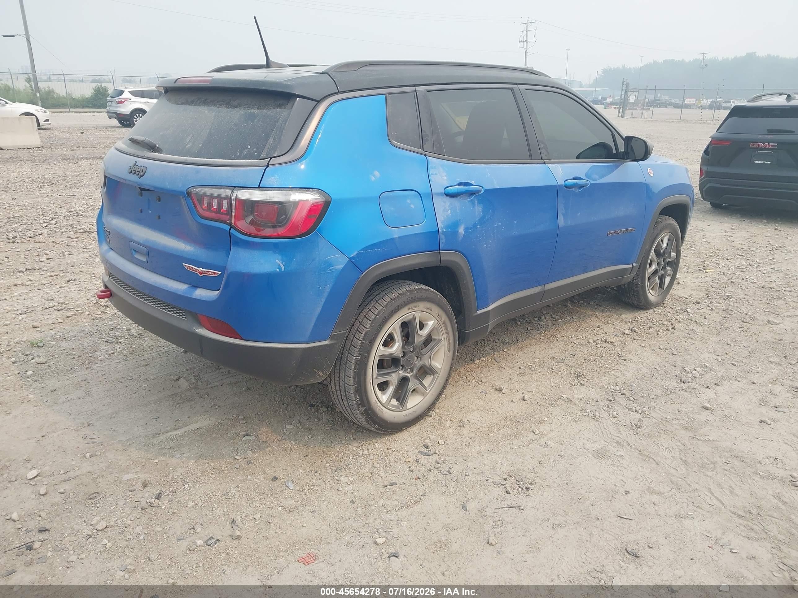 2018 Jeep Compass Trailhawk Синий vin: 3C4NJDDB1JT417170