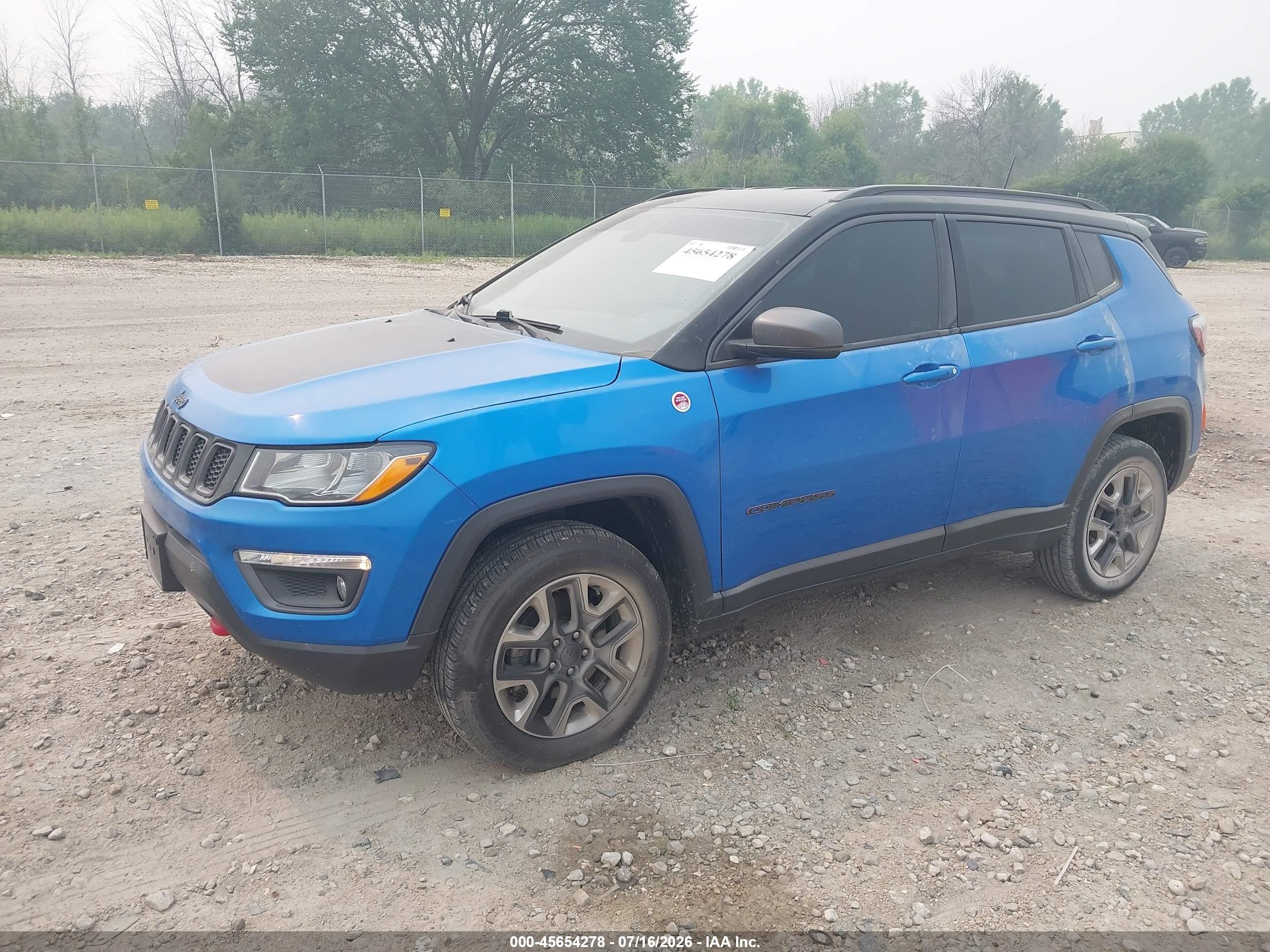 2018 Jeep Compass Trailhawk Синий vin: 3C4NJDDB1JT417170
