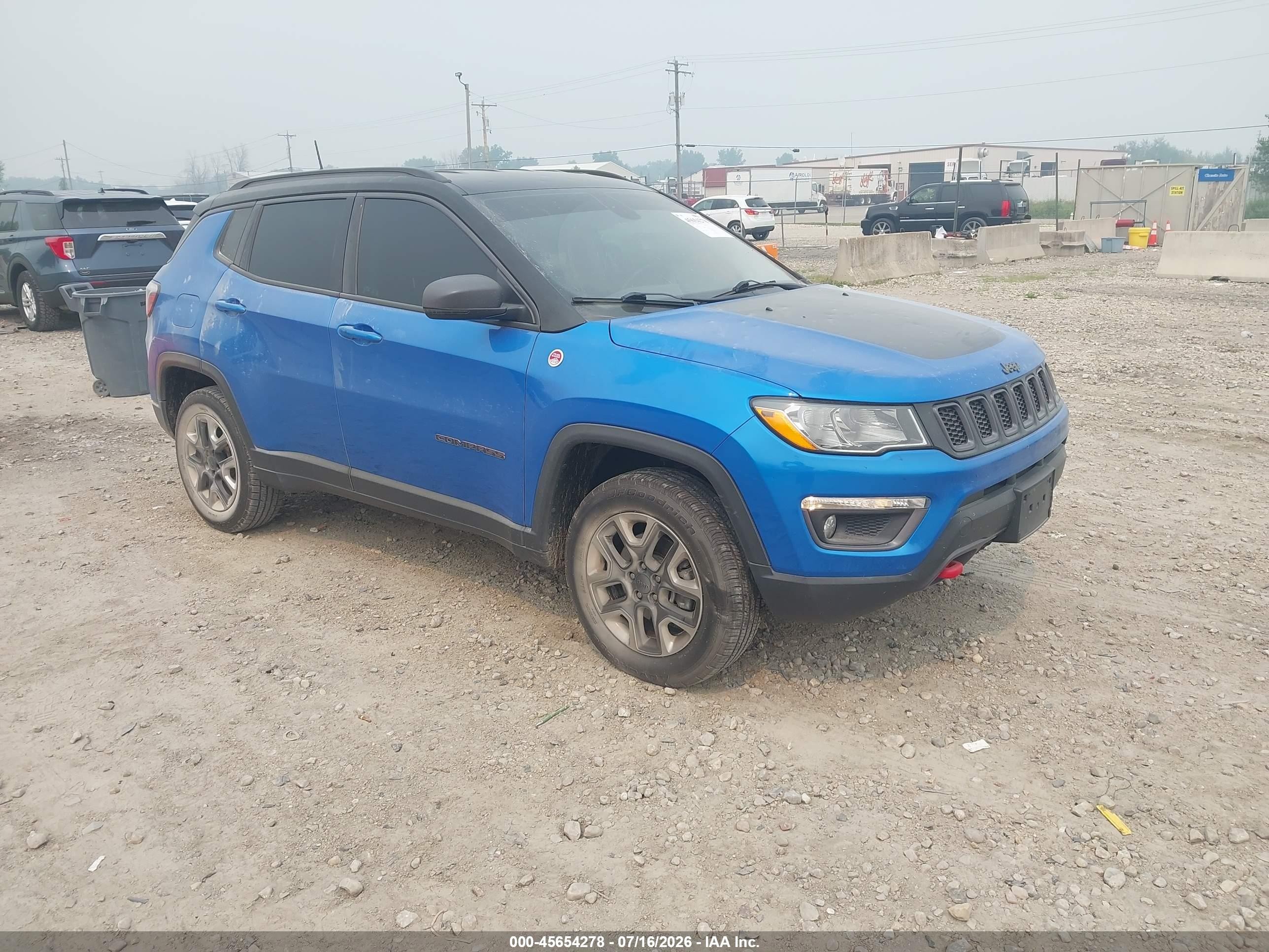 2018 Jeep Compass Trailhawk Синий vin: 3C4NJDDB1JT417170