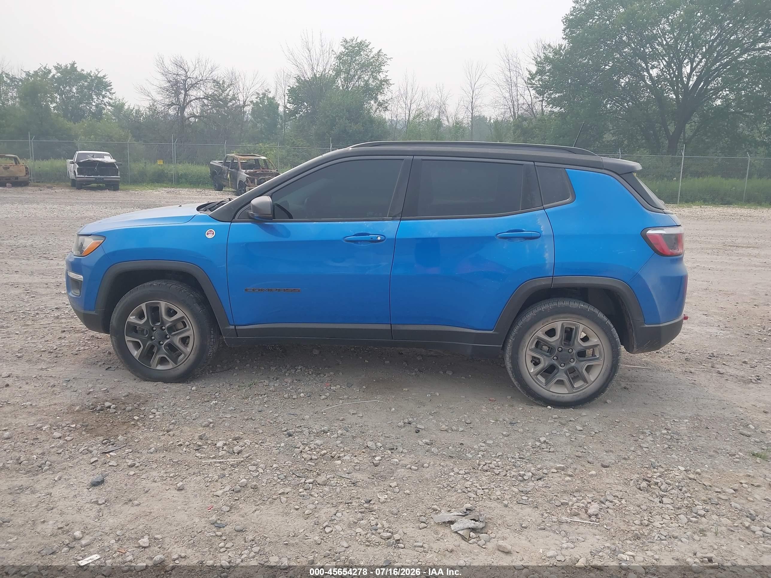 2018 Jeep Compass Trailhawk Синий vin: 3C4NJDDB1JT417170
