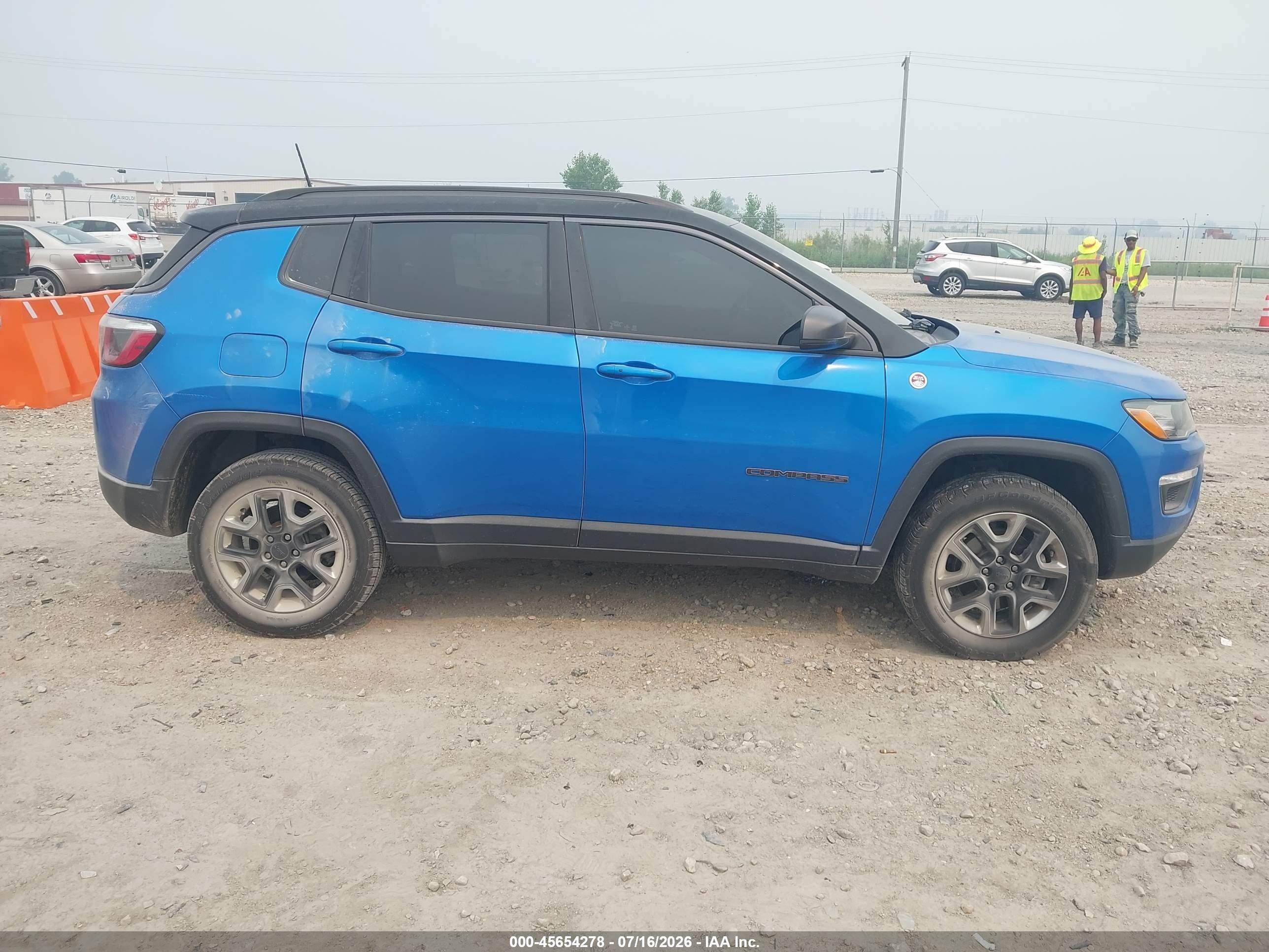 2018 Jeep Compass Trailhawk Синий vin: 3C4NJDDB1JT417170