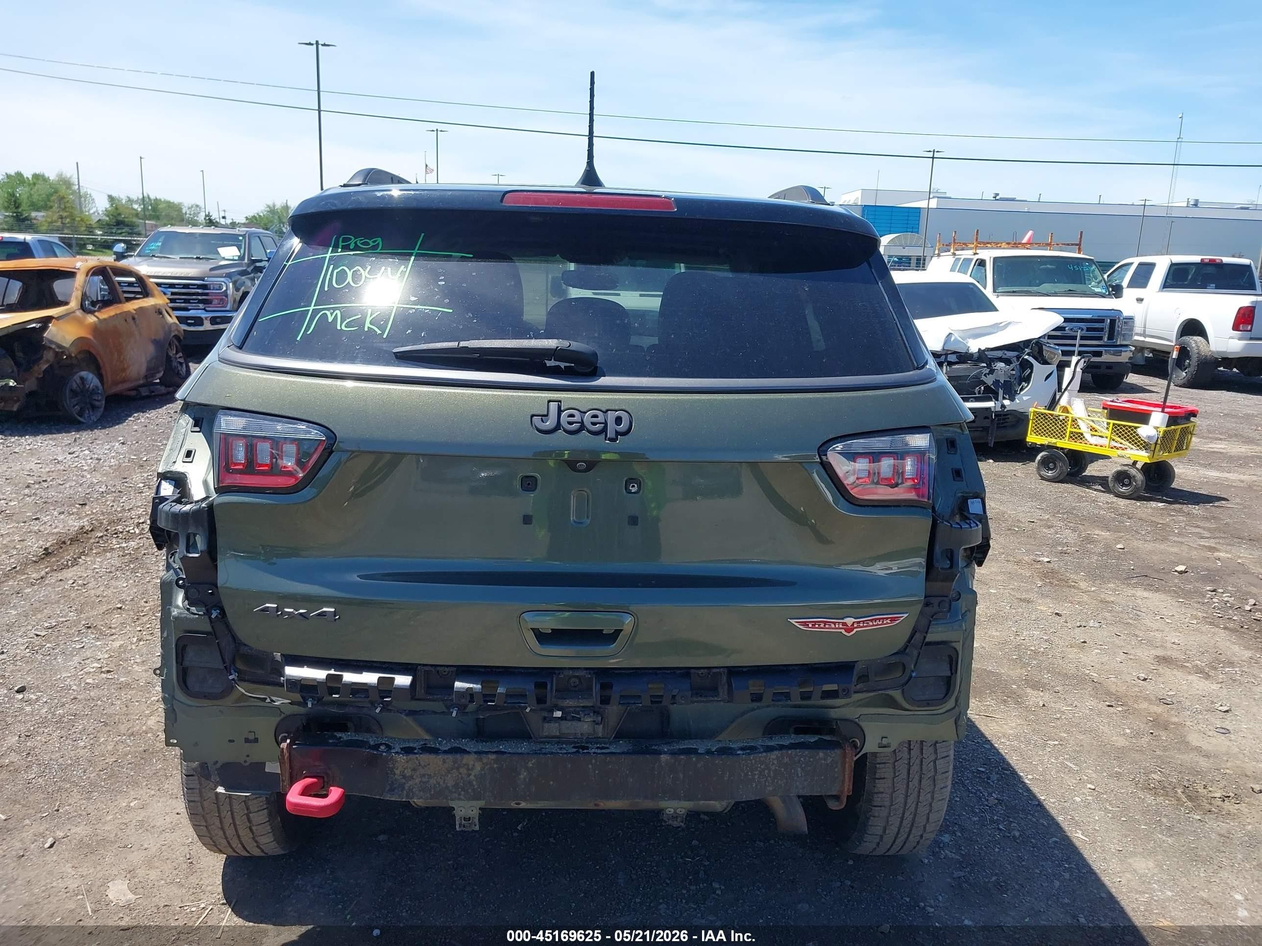 2019 Jeep Compass Trailhawk 4x4 Green vin: 3C4NJDDB1KT682530