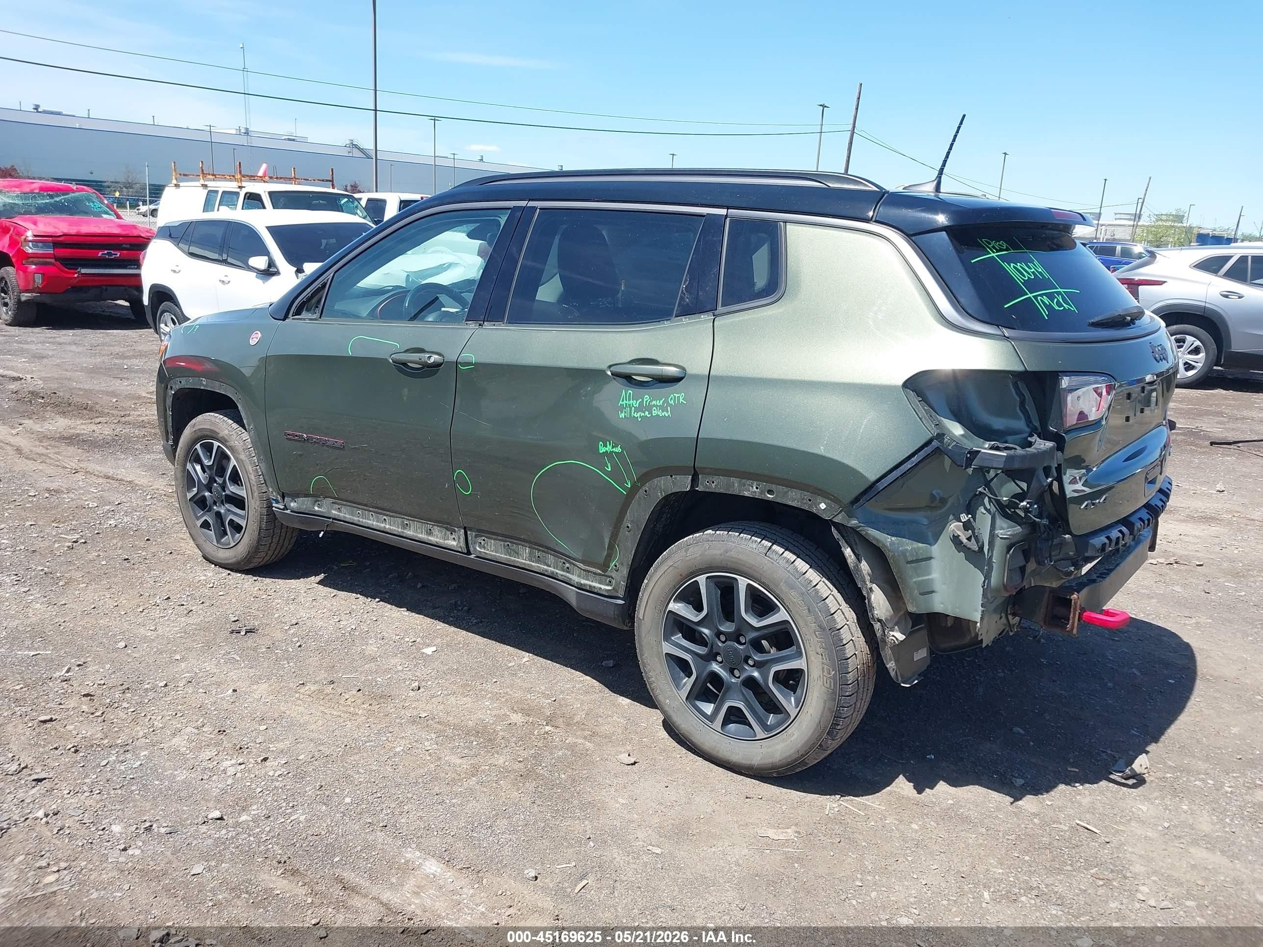 2019 Jeep Compass Trailhawk 4x4 Green vin: 3C4NJDDB1KT682530
