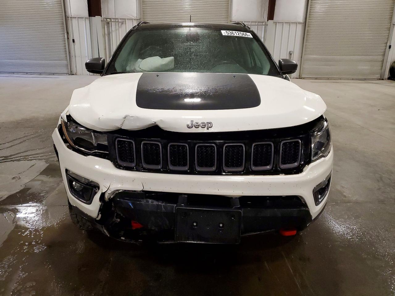 2018 Jeep Compass Trailhawk White vin: 3C4NJDDB2JT424208