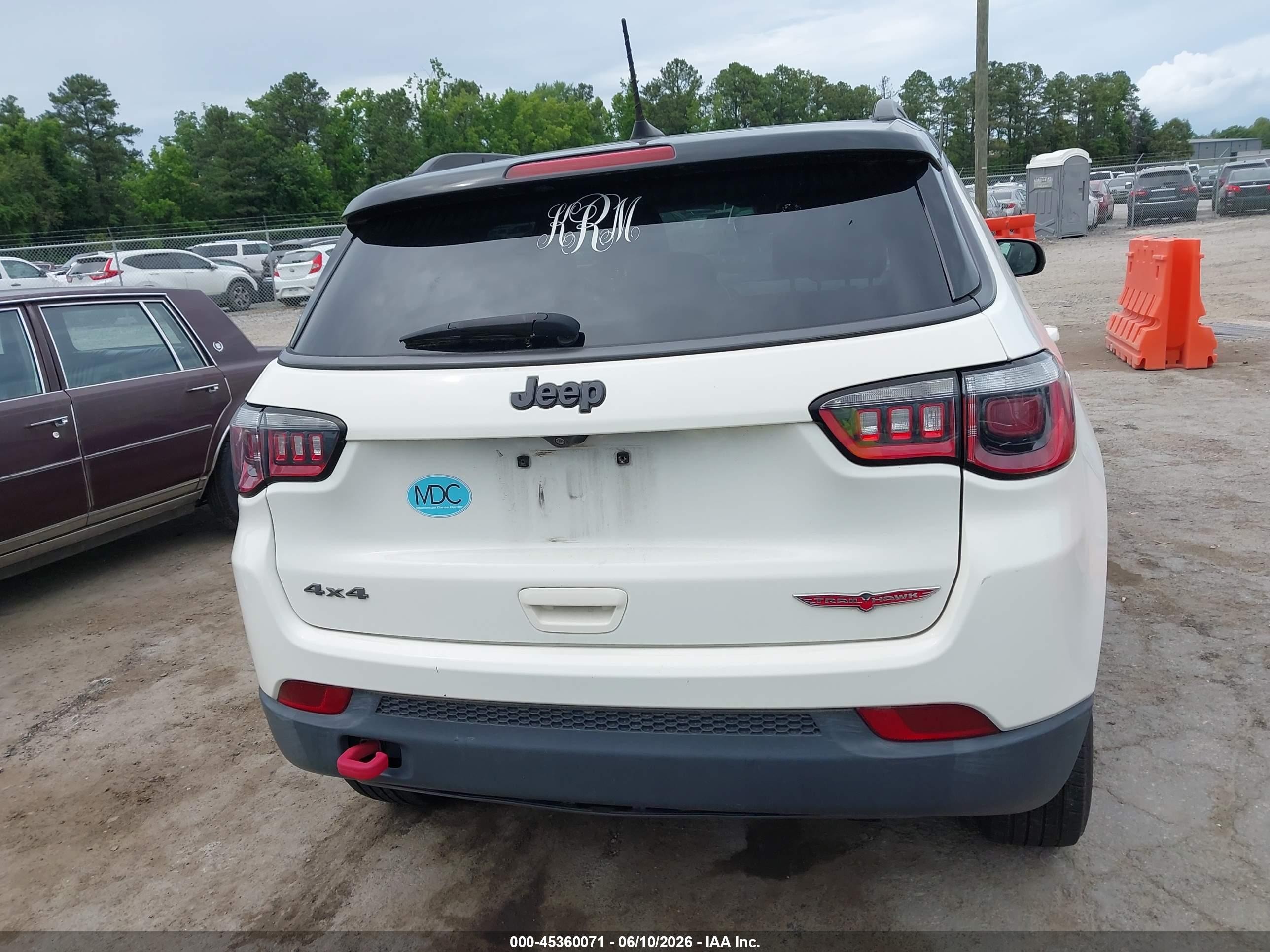 2017 Jeep New Compass Trailhawk 4x4 White vin: 3C4NJDDB3HT624038
