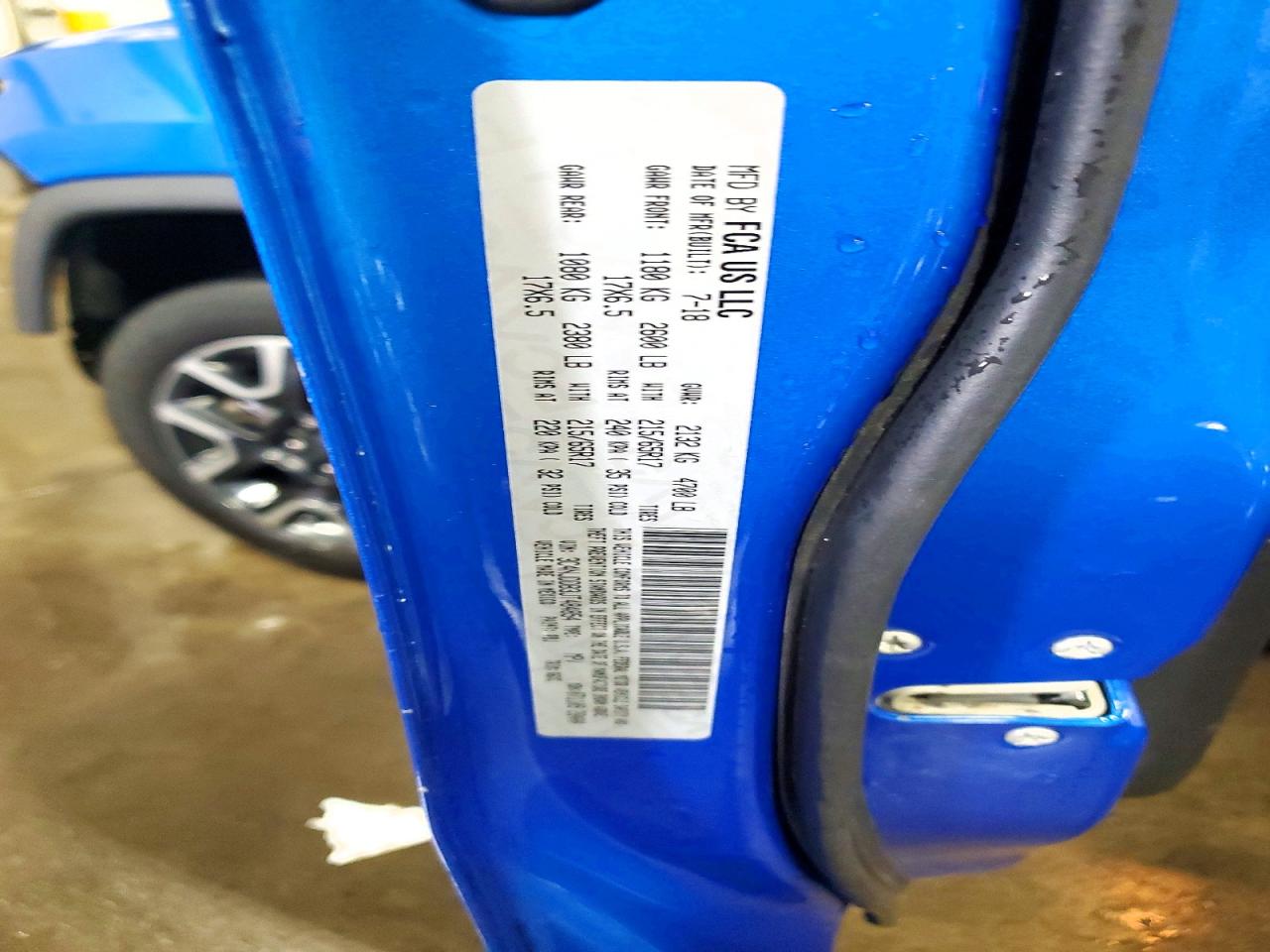 2018 Jeep Compass Trailhawk Blue vin: 3C4NJDDB3JT484854