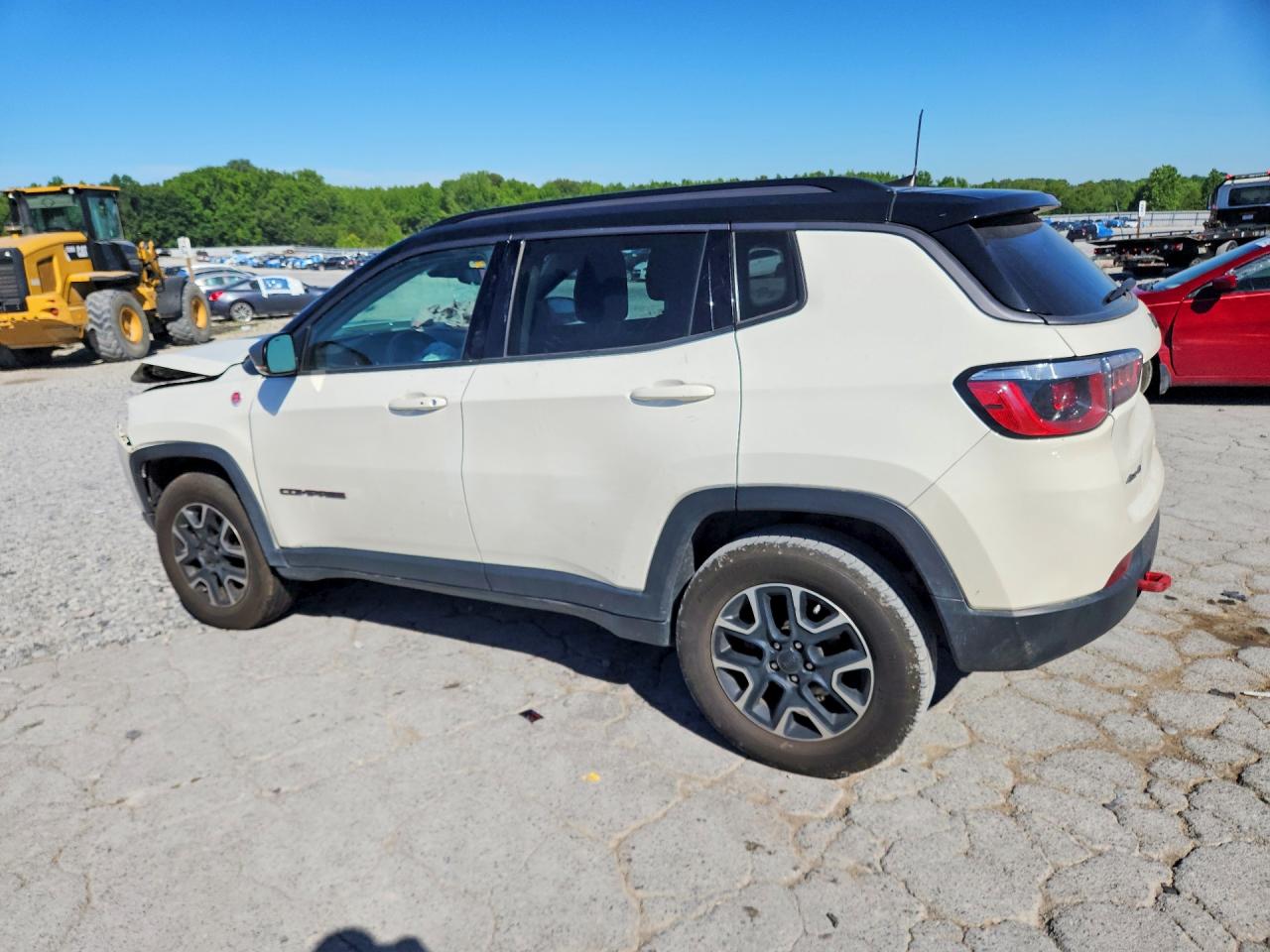 2019 Jeep Compass Trailhawk White vin: 3C4NJDDB3KT786243