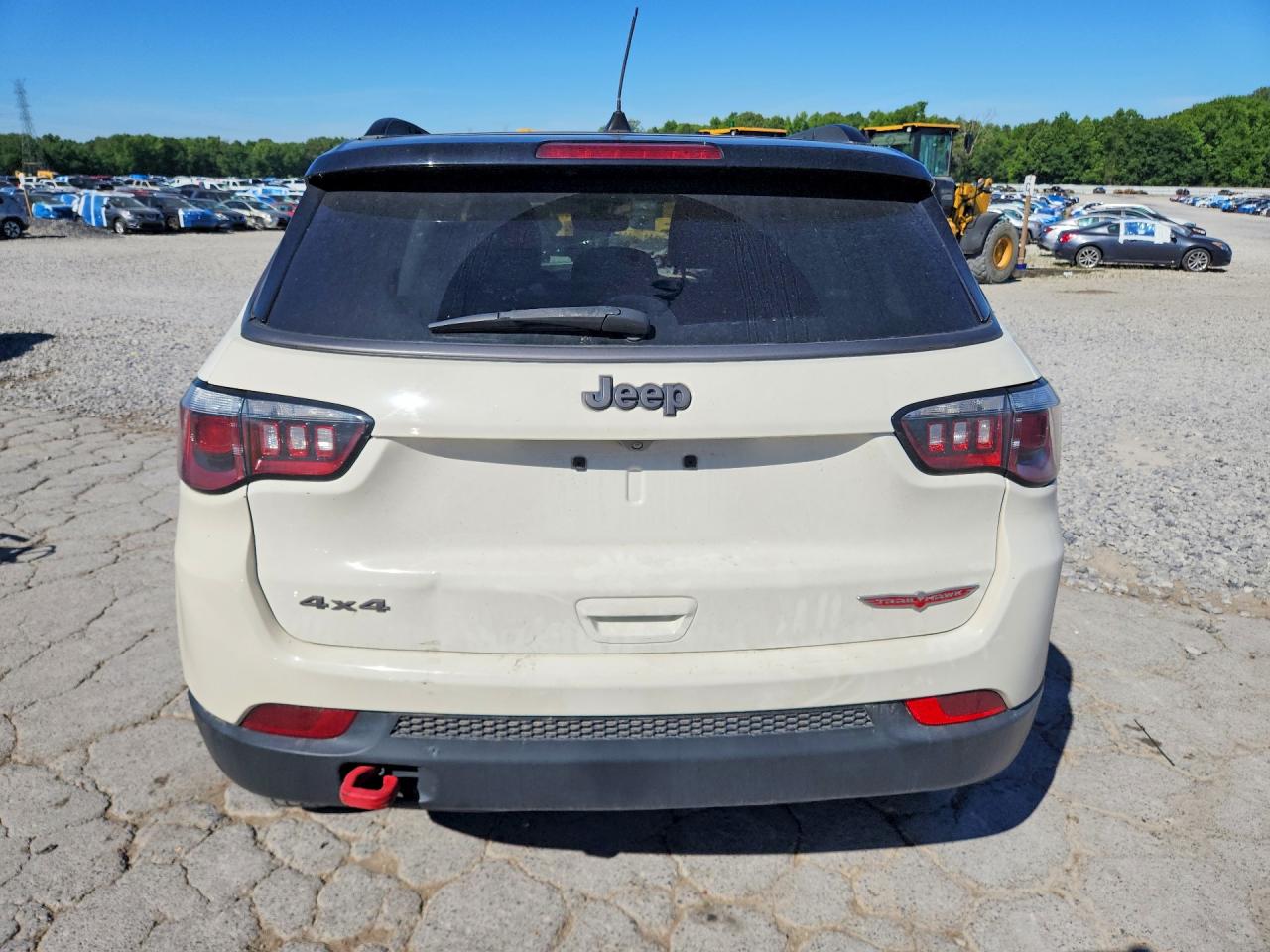 2019 Jeep Compass Trailhawk White vin: 3C4NJDDB3KT786243
