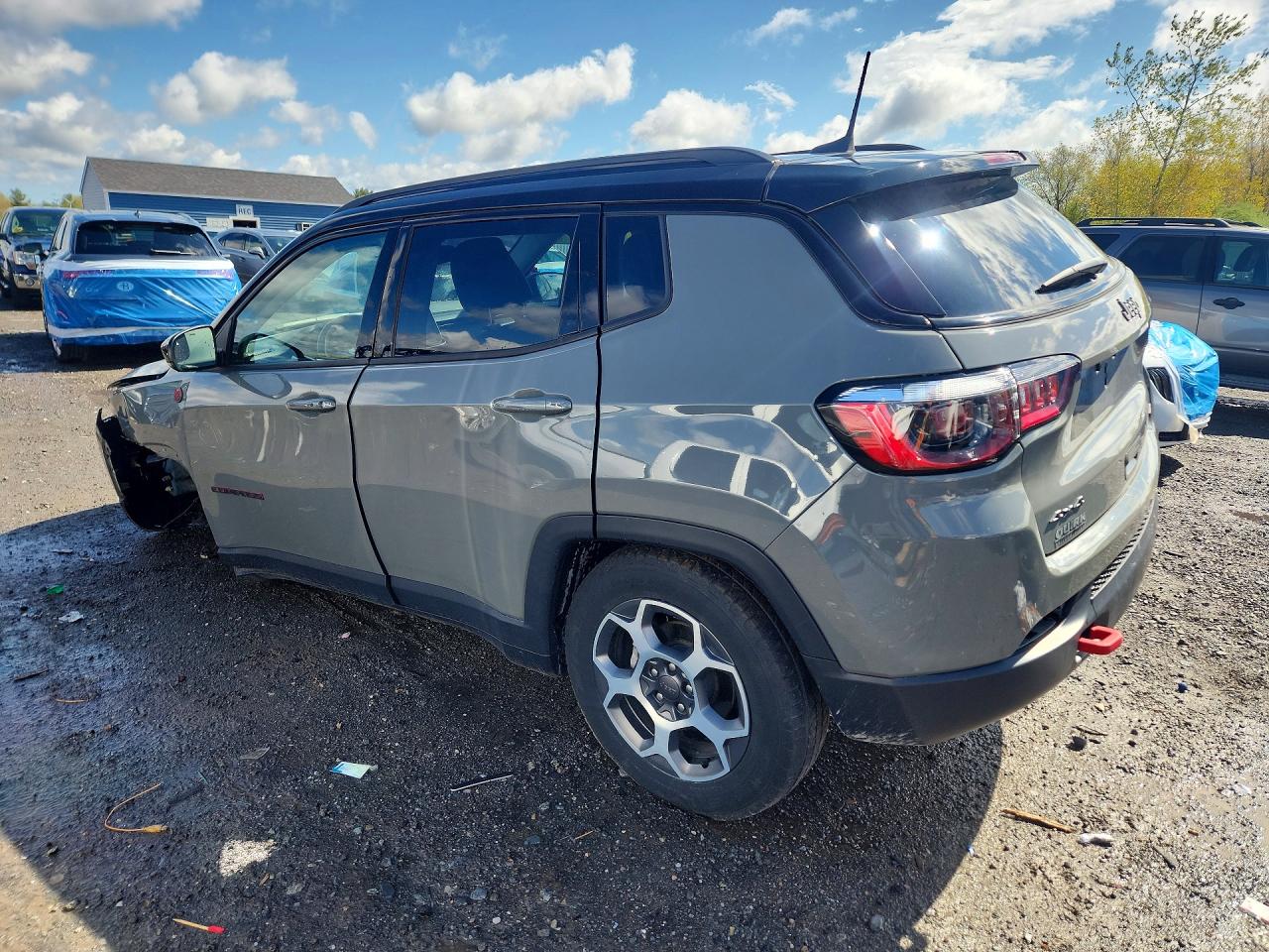 2022 Jeep Compass Trailhawk Gray vin: 3C4NJDDB3NT190134
