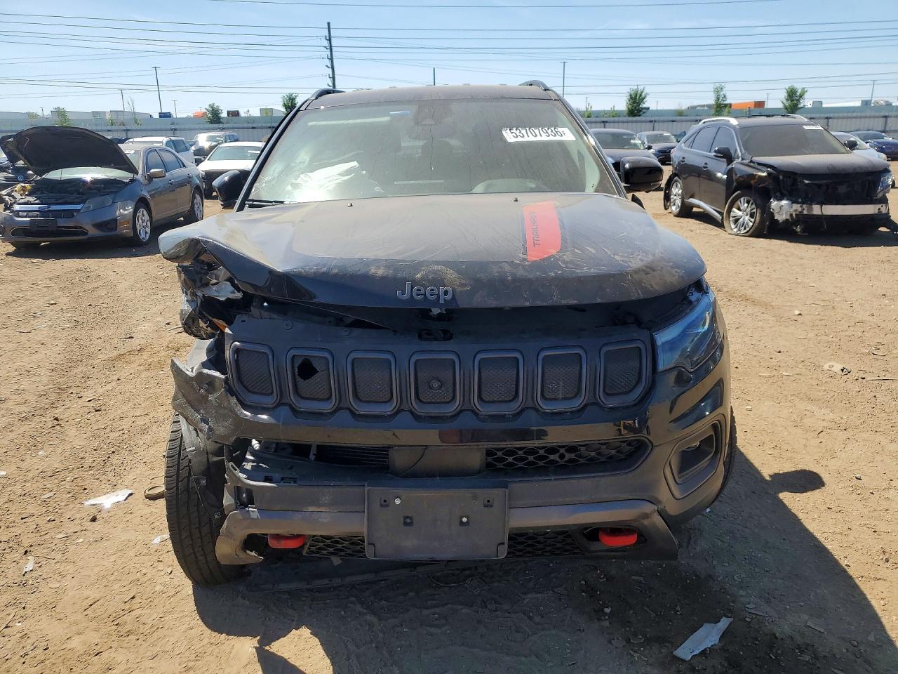 2022 Jeep Compass Trailhawk Black vin: 3C4NJDDB3NT227327